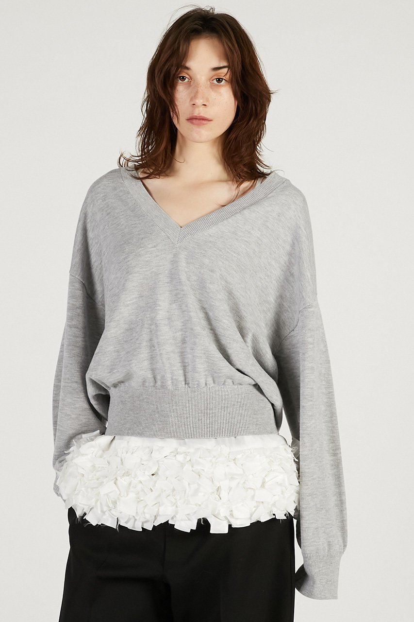 【プランク プロジェクト/PRANK PROJECT】のテープリボンキャミレイヤードニット 人気、トレンドファッション・服の通販 founy(ファニー) ファッション Fashion レディースファッション Fashion for Women トップス・カットソー Cut & Sew Tops ニット Knit Tops & Sweaters キャミソール&ノースリーブ Camisoles & Sleeveless Tops カジュアルプルオーバー・ニットトップス Pullovers & Knit Tops / Casual Pullovers 2026年 2026 インナー Innerwear キャミ Camisole, Cami Top キャミソール Camisole, Spaghetti Strap Top シルク Silk, 100% Silk スウェット / スエット Sweatshirt, Sweatwear タフタ Taffeta, Structured Fabric デニム Denim, Jeans Material ミドル Middle Length, Mid Height リボン Ribbon, Bow ルーズ Loose, Oversized 夏 Summer 春 Spring S/S・春夏 SS, Spring/Summer, Warm Season other-3|ID: prp329100004802792 ipo3291000000034845772