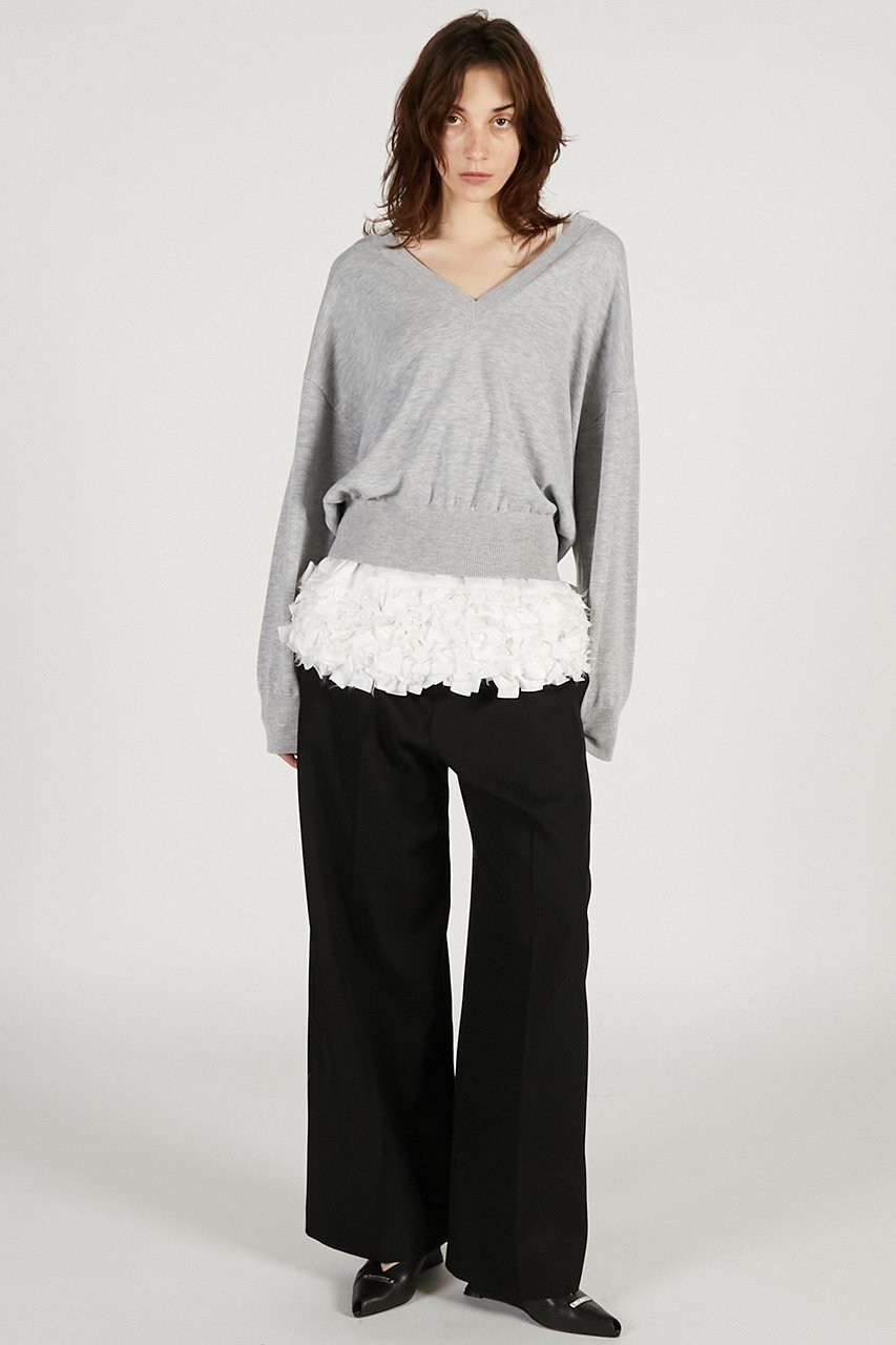 【プランク プロジェクト/PRANK PROJECT】のテープリボンキャミレイヤードニット 人気、トレンドファッション・服の通販 founy(ファニー) ファッション Fashion レディースファッション Fashion for Women トップス・カットソー Cut & Sew Tops ニット Knit Tops & Sweaters キャミソール&ノースリーブ Camisoles & Sleeveless Tops カジュアルプルオーバー・ニットトップス Pullovers & Knit Tops / Casual Pullovers 2026年 2026 インナー Innerwear キャミ Camisole, Cami Top キャミソール Camisole, Spaghetti Strap Top シルク Silk, 100% Silk スウェット / スエット Sweatshirt, Sweatwear タフタ Taffeta, Structured Fabric デニム Denim, Jeans Material ミドル Middle Length, Mid Height リボン Ribbon, Bow ルーズ Loose, Oversized 夏 Summer 春 Spring S/S・春夏 SS, Spring/Summer, Warm Season other-7|ID: prp329100004802792 ipo3291000000034845776