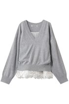 【プランク プロジェクト/PRANK PROJECT】のテープリボンキャミレイヤードニット L.GRY(ライトグレー)|ID: prp329100004802792 ipo3291000000036138364