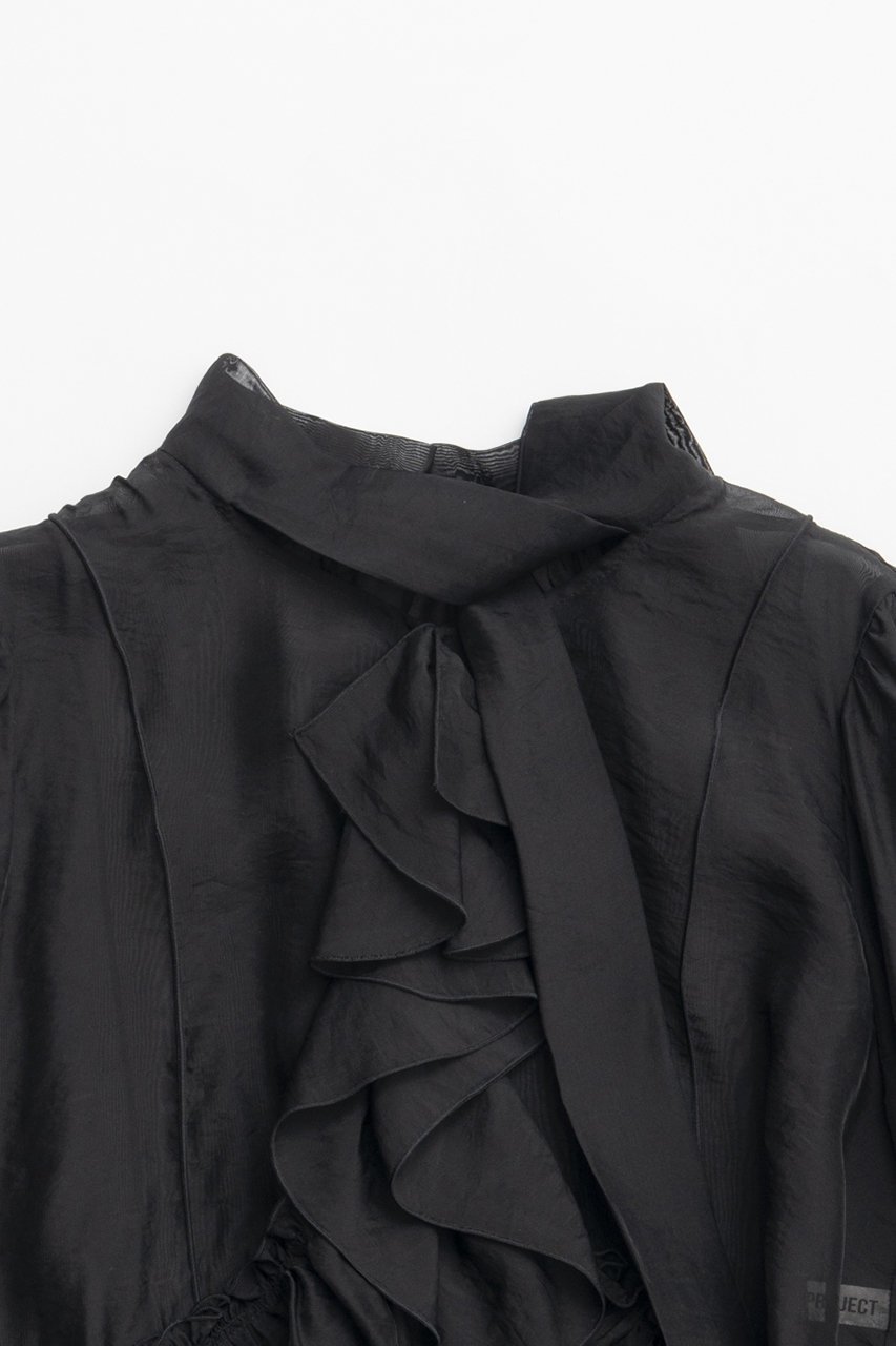 【プランク プロジェクト/PRANK PROJECT】のラッフルボウタイブラウス 人気、トレンドファッション・服の通販 founy(ファニー) 　ファッション　Fashion　レディースファッション　Fashion for Women　トップス・カットソー　Cut & Sew Tops　シャツ・ブラウス・オフィスカジュアル　Elegant Blouses & Button-Ups　2026年　2026　おすすめ　Recommended / Our Picks　カーディガン　Cardigan, Knitwear　シアー　Sheer, See-Through　スリーブ　Sleeve, Long Sleeve / Short Sleeve　ダウン　Down, Puffer　ハーフ　Half, Half-Length　リラックス　Relax, Relaxed Fit　ロング　Long, Long-Length　今季　This Season, Current Season　再入荷　Restock / Back in Stock　夏　Summer　定番　Standard, Basic Item　春　Spring　S/S・春夏　SS, Spring/Summer, Warm Season　A/W・秋冬　Autumn/Winter　other-2|ID: prp329100004802794 ipo3291000000035862180