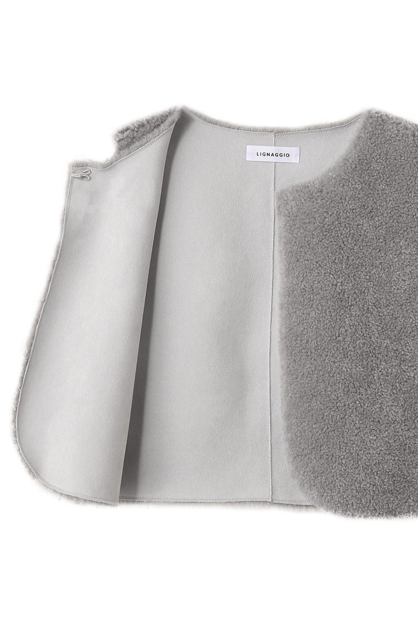 【リナージオ/LIGNAGGIO】のラムボアフェイク 1枚仕立ノーカラーショートジレ 人気、トレンドファッション・服の通販 founy(ファニー) ファッション Fashion レディースファッション Fashion for Women アウター Coat / Outerwear Collection レディースジャケット・軽アウター Jackets インナー Innerwear ショート Short, Short Length ジャケット Jacket, Outerwear バランス Balance, Style Balance フェイク Faux, Fake ベスト Vest, Waistcoat リュクス Luxury, Elegant, High-End, Chic エレガント 上品 Elegant 新作・新入荷 New Arrivals / New In other-6|ID: prp329100004802795 ipo3291000000034845964