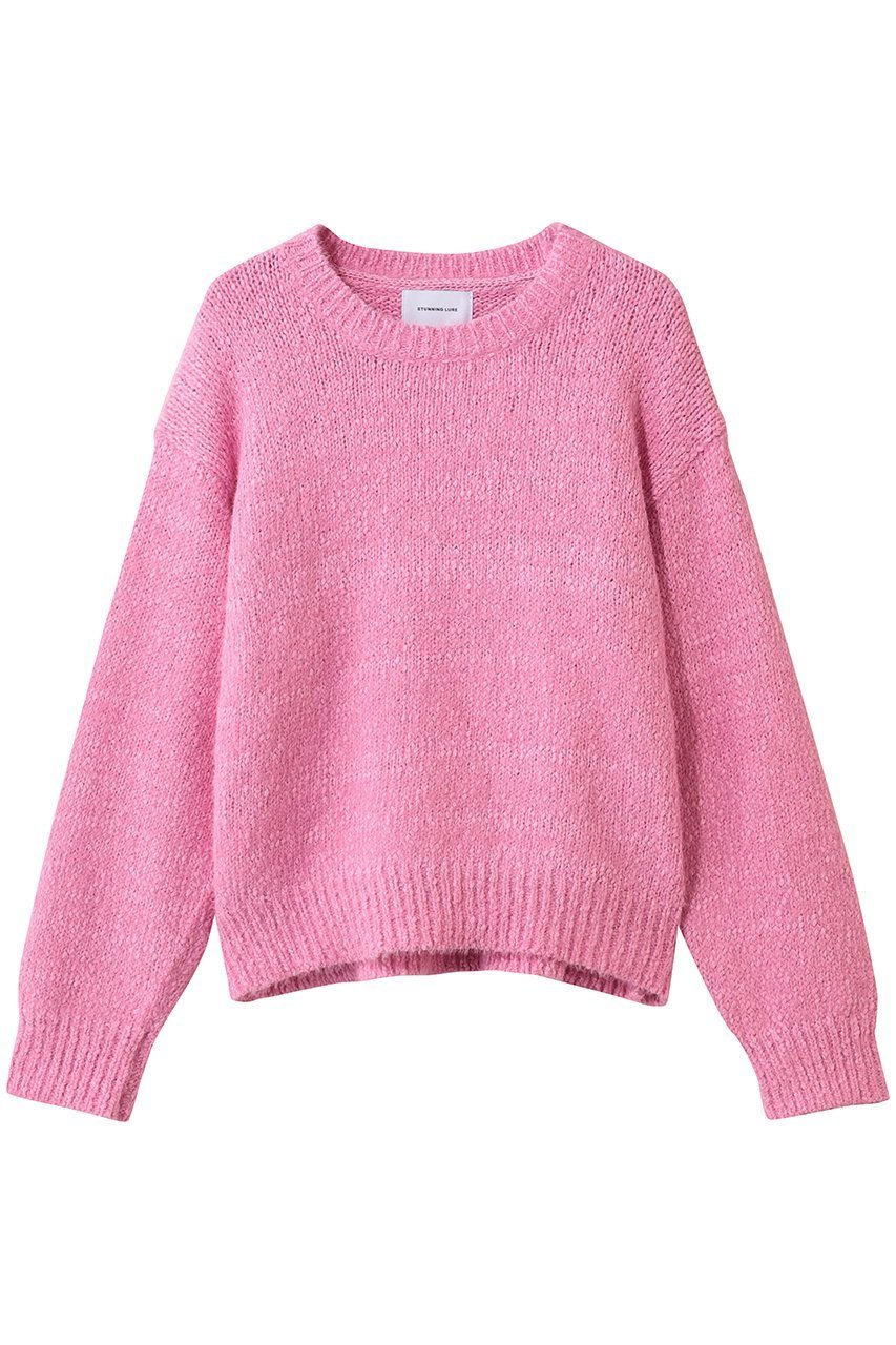 【スタニングルアー/STUNNING LURE】のスラブリリーフェザープルオーバー インテリア・キッズ・メンズ・レディースファッション・服の通販 founy(ファニー) ファッション Fashion レディースファッション Fashion for Women トップス・カットソー Cut & Sew Tops ニット Knit Tops & Sweaters カジュアルプルオーバー・ニットトップス Pullovers & Knit Tops / Casual Pullovers スウェット / スエット Sweatshirt, Sweatwear バランス Balance, Style Balance フェザーヤーン Feather Yarn, Fluffy Yarn ボトム Bottoms, Lower Wear ピンク|ID: prp329100004803934 ipo3291000000034968468