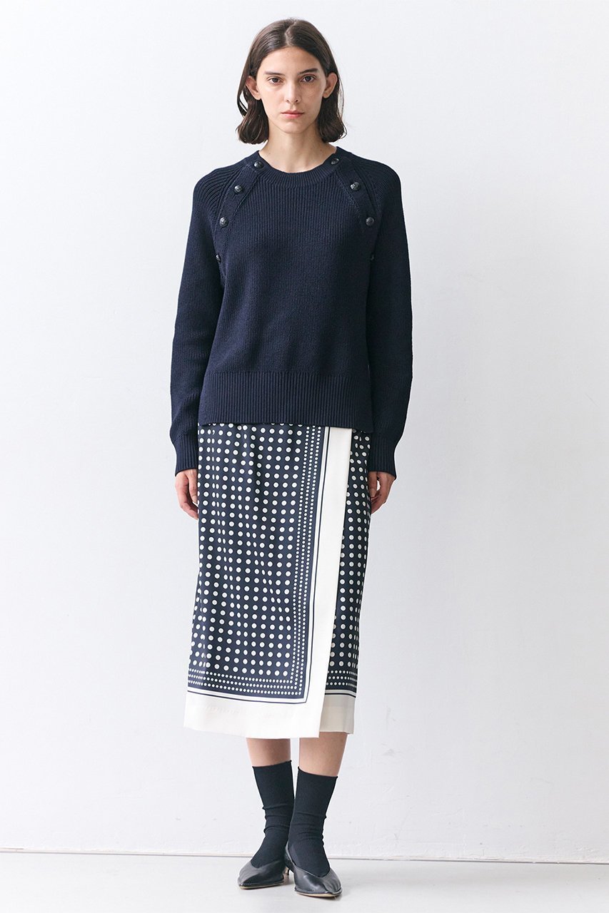 【ベイジ,/BEIGE,】のHELIODOR(ヘリオドール)/ スポンディッシュマリンボタンニット 人気、トレンドファッション・服の通販 founy(ファニー) ファッション Fashion レディースファッション Fashion for Women トップス・カットソー Cut & Sew Tops ニット Knit Tops & Sweaters カジュアルプルオーバー・ニットトップス Pullovers & Knit Tops / Casual Pullovers 2026年 2026 ショルダー Shoulder, Shoulder Strap スリット Slit, Slit Detail スリーブ Sleeve, Long Sleeve / Short Sleeve ロング Long, Long-Length 夏 Summer 春 Spring S/S・春夏 SS, Spring/Summer, Warm Season other-6|ID: prp329100004803935 ipo3291000000035806697