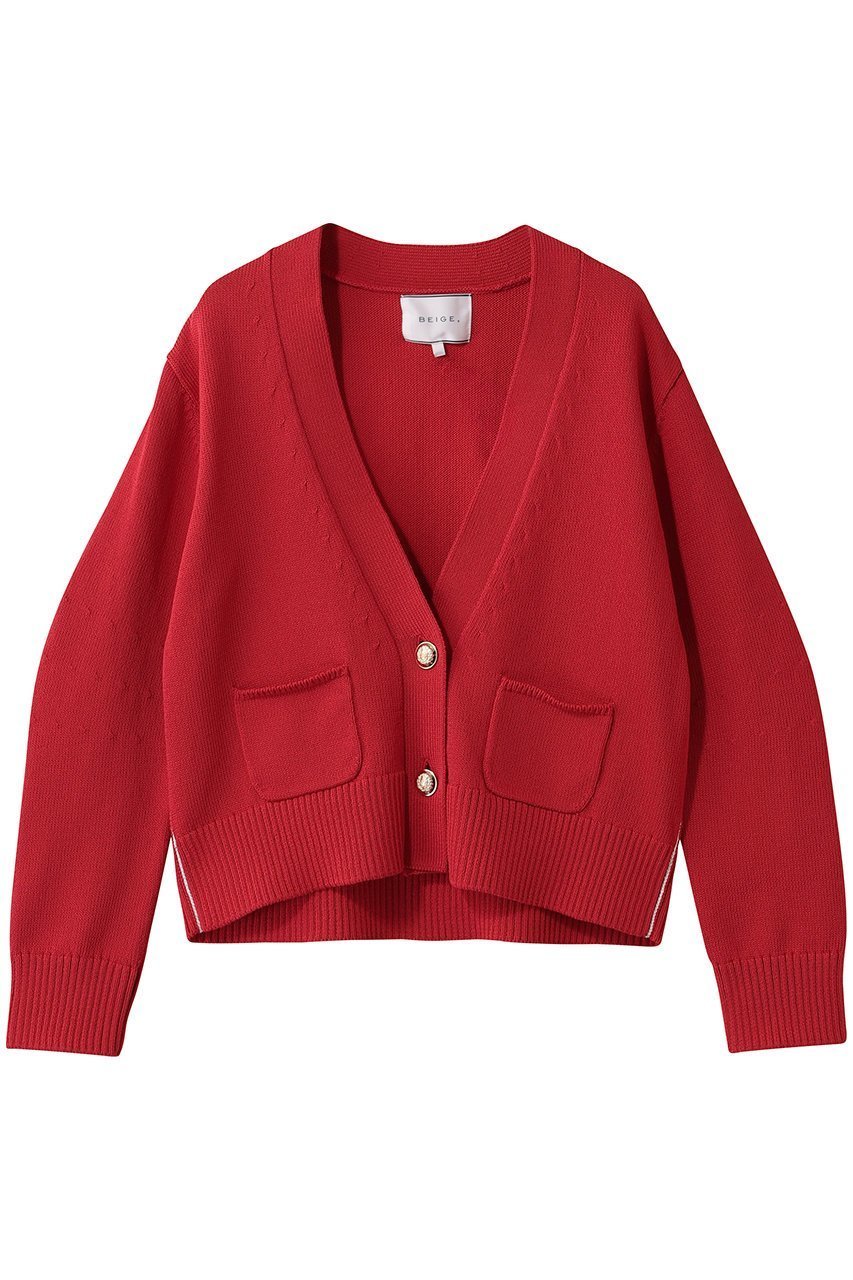 【ベイジ,/BEIGE,】のHELIODOR(ヘリオドール)/マリンボタンクロップドカーディガン インテリア・キッズ・メンズ・レディースファッション・服の通販 founy(ファニー) ファッション Fashion レディースファッション Fashion for Women トップス・カットソー Cut & Sew Tops ニット Knit Tops & Sweaters カーディガン・羽織り Layered Style Cardigans 2026年 2026 カーディガン Cardigan, Knitwear クロップド Cropped, Short Length コンパクト Compact, Small Size スリーブ Sleeve, Long Sleeve / Short Sleeve フロント Front, Front Design ポケット Pocket, Pocket Detail ロング Long, Long-Length 夏 Summer 春 Spring S/S・春夏 SS, Spring/Summer, Warm Season Red|ID: prp329100004803936 ipo3291000000034853766