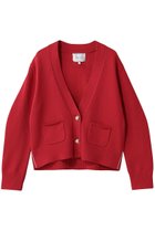 【ベイジ,/BEIGE,】のHELIODOR(ヘリオドール)/マリンボタンクロップドカーディガン Red|ID: prp329100004803936 ipo3291000000035806704