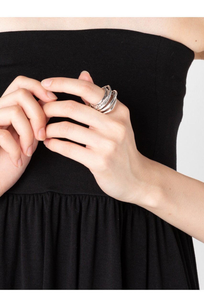 【アッシュ ペー フランス/H.P.FRANCE】の【Iosselliani】CLASSIC COLLECTION Eva 5連リング 人気、トレンドファッション・服の通販 founy(ファニー) 　ファッション　Fashion　レディースファッション　Fashion for Women　ジュエリー　Jewelry　イタリア　Italy　春　Spring　コレクション　Collection, Seasonal Line　シルバー　Silver, Metallic Silver　ジュエリー　Jewelry, Accessories　スタイリッシュ　Stylish, Fashionable　バランス　Balance, Style Balance　S/S・春夏　SS, Spring/Summer, Warm Season　おすすめ　Recommended / Our Picks　夏　Summer　2026年　2026　other-2|ID: prp329100004806060 ipo3291000000035390274