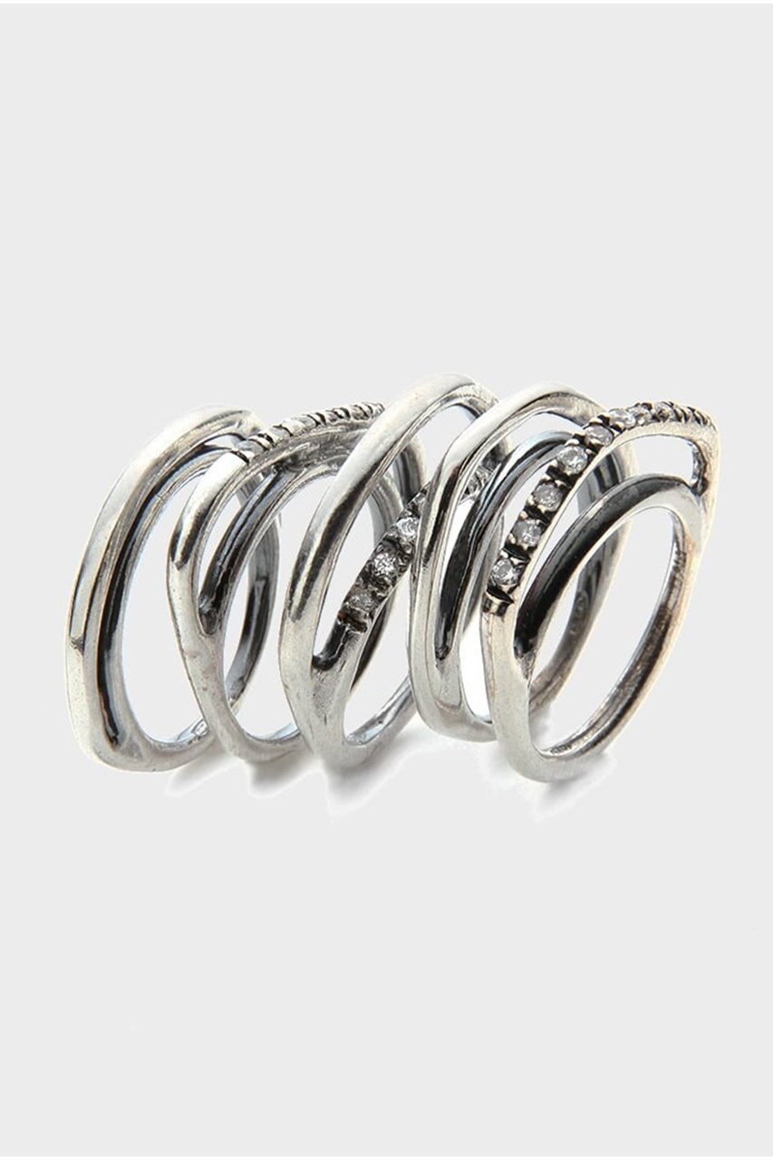 【アッシュ ペー フランス/H.P.FRANCE】の【Iosselliani】CLASSIC COLLECTION Eva 5連リング 人気、トレンドファッション・服の通販 founy(ファニー) 　ファッション　Fashion　レディースファッション　Fashion for Women　ジュエリー　Jewelry　イタリア　Italy　春　Spring　コレクション　Collection, Seasonal Line　シルバー　Silver, Metallic Silver　ジュエリー　Jewelry, Accessories　スタイリッシュ　Stylish, Fashionable　バランス　Balance, Style Balance　S/S・春夏　SS, Spring/Summer, Warm Season　おすすめ　Recommended / Our Picks　夏　Summer　2026年　2026　other-3|ID: prp329100004806060 ipo3291000000035390275