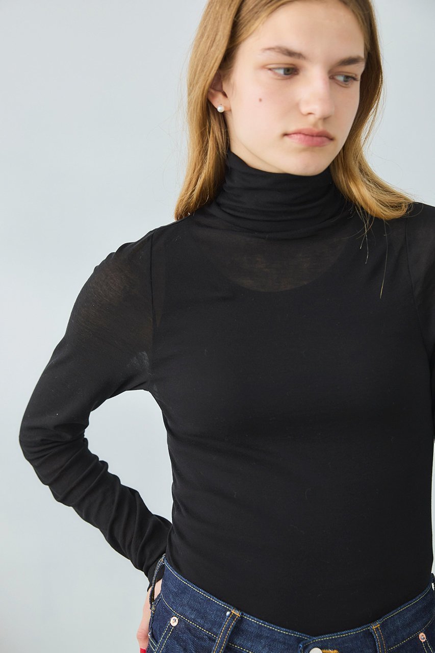 【オブラダ/Oblada】のシアーハイネックトップ 人気、トレンドファッション・服の通販 founy(ファニー) ファッション Fashion レディースファッション Fashion for Women トップス・カットソー Cut & Sew Tops シャツ・ブラウス・オフィスカジュアル Elegant Blouses & Button-Ups ロングTシャツ・Tシャツ Longline T-Shirts & Tees カットソー・ベーシックTシャツ Cut-and-Sewn Tops / Stretch Tees & Basics ストレッチ Stretch, Stretchy Fabric スリーブ Sleeve, Long Sleeve / Short Sleeve ハイネック High Neck, Mock Neck ロング Long, Long-Length 新作・新入荷 New Arrivals / New In other-2|ID: prp329100004806149 ipo3291000000034875722