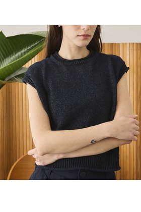 【オブラダ/Oblada】のPAPER ニット 人気、トレンドファッション・服の通販 founy(ファニー) ファッション Fashion レディースファッション Fashion for Women トップス・カットソー Cut & Sew Tops ニット Knit Tops & Sweaters カジュアルプルオーバー・ニットトップス Pullovers & Knit Tops / Casual Pullovers ショルダー Shoulder, Shoulder Strap スリーブ Sleeve, Long Sleeve / Short Sleeve タオル Towel, Bath Towel ドロップ Drop Shoulder, Dropped Style ノースリーブ Sleeveless, No-Sleeve フレンチ French, French Style ペーパー Paper, Kraft Paper エレガント 上品 Elegant 新作・新入荷 New Arrivals / New In |ID:prp329100004806154