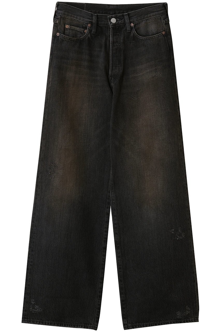 【シュタイン/ssstein】の【UNISEX】LOOSE DENIM JEANS インテリア・キッズ・メンズ・レディースファッション・服の通販 founy(ファニー) 　ファッション　Fashion　レディースファッション　Fashion for Women　パンツ　Pants & Trousers　デニムパンツ・ジーンズ・美脚デニム　Denim Jeans & Pants　ユニセックス　Unisex, Genderless　ストレート　Straight, Straight Cut　ダメージ　Distressed, Destroyed　デニム　Denim, Jeans Material　ブリーチ　Bleach, Washed Finish　夏　Summer　定番　Standard, Basic Item　ブラック|ID: prp329100004807403 ipo3291000000036138453