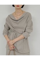 【ガリャルダガランテ/GALLARDAGALANTE】の【セットアップ対応】【2way】ドレープブラウス ライトベージュ|ID: prp329100004807420 ipo3291000000034885404