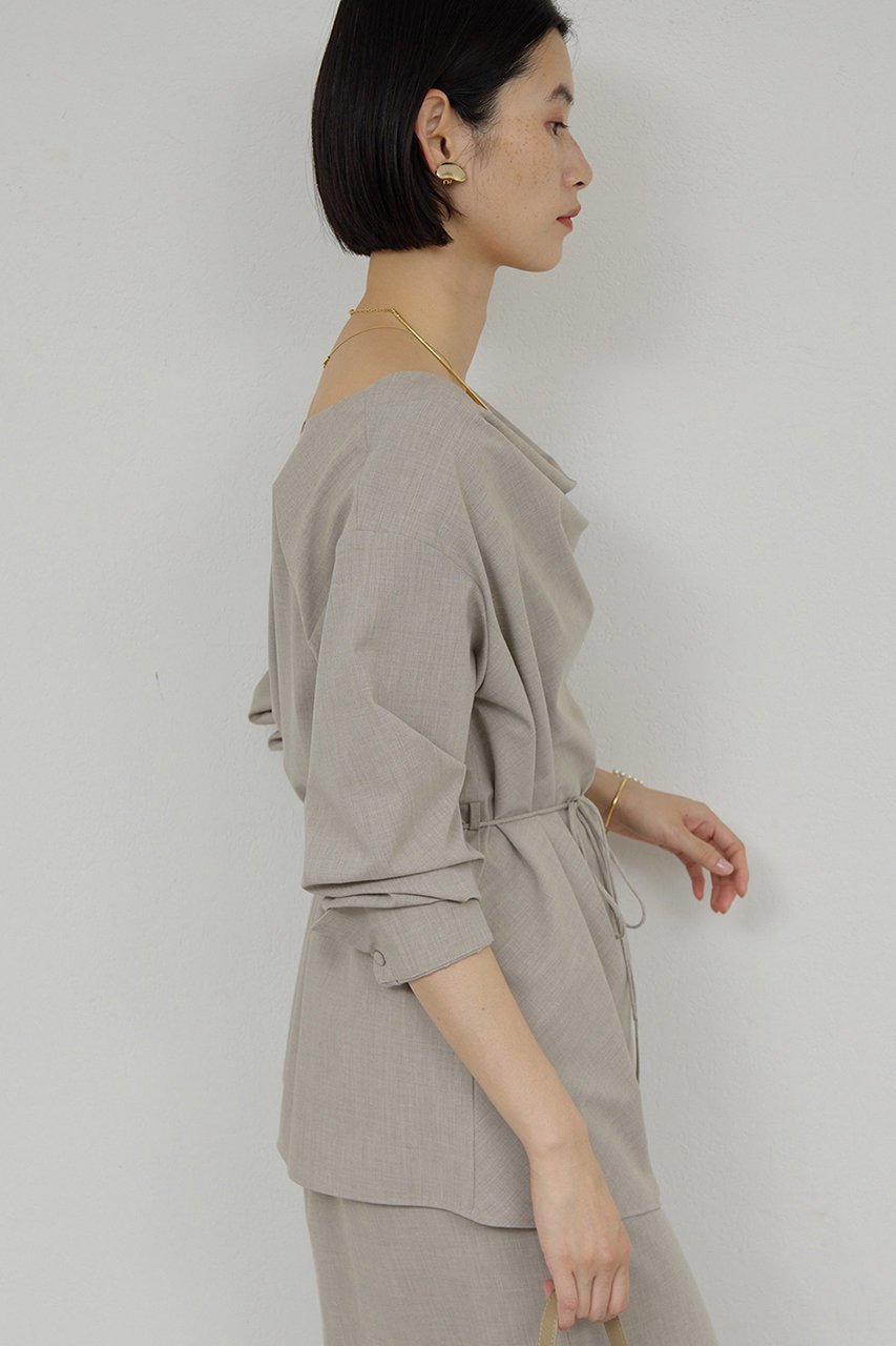 【ガリャルダガランテ/GALLARDAGALANTE】の【セットアップ対応】【2way】ドレープブラウス 人気、トレンドファッション・服の通販 founy(ファニー) 　ファッション　Fashion　レディースファッション　Fashion for Women　トップス・カットソー　Cut & Sew Tops　シャツ・ブラウス・オフィスカジュアル　Elegant Blouses & Button-Ups　2026年　2026　おすすめ　Recommended / Our Picks　エレガント 上品　Elegant　スリーブ　Sleeve, Long Sleeve / Short Sleeve　セットアップ　Set-Up, Coordinated Outfit　ドレープ　Drape, Draping Fabric　ロング　Long, Long-Length　夏　Summer　春　Spring　S/S・春夏　SS, Spring/Summer, Warm Season　other-6|ID: prp329100004807420 ipo3291000000034885411