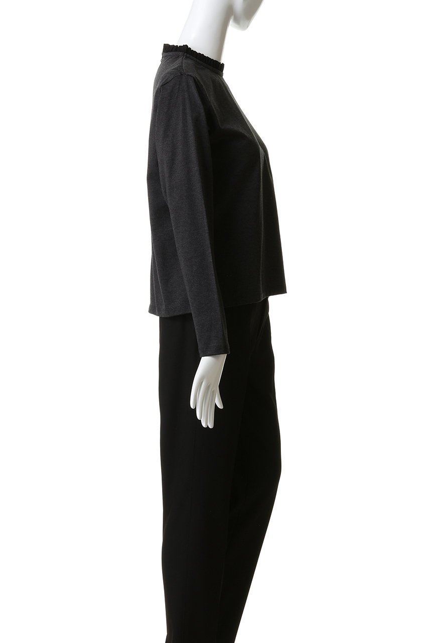 【ミディウミ/MidiUmi】のfrill neck P/O プルオーバー 人気、トレンドファッション・服の通販 founy(ファニー) 　ファッション　Fashion　レディースファッション　Fashion for Women　トップス・カットソー　Cut & Sew Tops　シャツ・ブラウス・オフィスカジュアル　Elegant Blouses & Button-Ups　ロングTシャツ・Tシャツ　Longline T-Shirts & Tees　カジュアルプルオーバー・ニットトップス　Pullovers & Knit Tops / Casual Pullovers　カットソー・ベーシックTシャツ　Cut-and-Sewn Tops / Stretch Tees & Basics　インナー　Innerwear　シンプル　Simple, Minimal　ジャケット　Jacket, Outerwear　スウェット / スエット　Sweatshirt, Sweatwear　スリーブ　Sleeve, Long Sleeve / Short Sleeve　フリル　Frill, Ruffle　ロング　Long, Long-Length　other-3|ID: prp329100004807434 ipo3291000000035445136