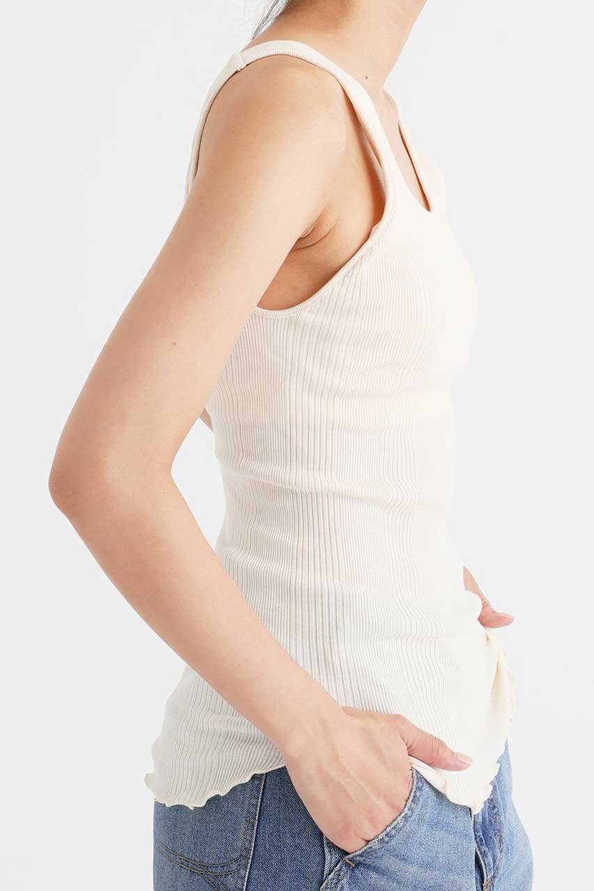 【ブリル/BRILL】の【HAKUJI】ランダムリブ ブラタンクトップ 人気、トレンドファッション・服の通販 founy(ファニー) 　ファッション　Fashion　レディースファッション　Fashion for Women　トップス・カットソー　Cut & Sew Tops　キャミソール&ノースリーブ　Camisoles & Sleeveless Tops　シャツ・ブラウス・オフィスカジュアル　Elegant Blouses & Button-Ups　ロングTシャツ・Tシャツ　Longline T-Shirts & Tees　カットソー・ベーシックTシャツ　Cut-and-Sewn Tops / Stretch Tees & Basics　インナー　Innerwear　キャミソール　Camisole, Spaghetti Strap Top　ショルダー　Shoulder, Shoulder Strap　タンク　Tank Top, Sleeveless Top　パイピング　Piping, Trim Design　フロント　Front, Front Design　新作・新入荷　New Arrivals / New In　other-2|ID: prp329100004807436 ipo3291000000034885506