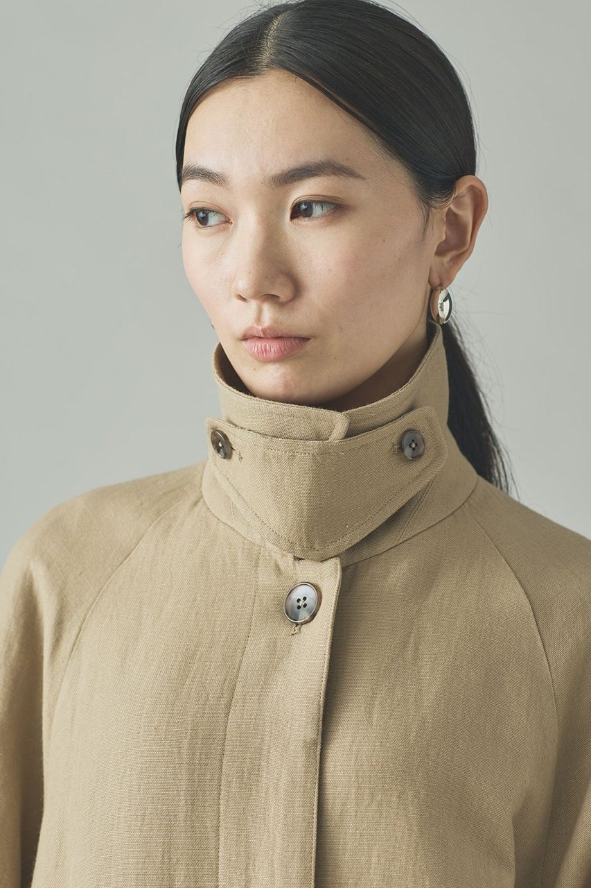 【カレンソロジー/Curensology】のリネンウールステンカラーコート 人気、トレンドファッション・服の通販 founy(ファニー) 　ファッション　Fashion　レディースファッション　Fashion for Women　アウター　Coat / Outerwear Collection　コート・ロングコート・ピーコート　Long Coats, Peacoats & More　2026年　2026　おすすめ　Recommended / Our Picks　オックス　Oxford Fabric　スタンド　Stand Collar, Upright Stand　タンブラー　Tumbler, Travel Mug　ブラウジング　Blouson Silhouette, Cinched Waist　ロング　Long, Long-Length　エレガント 上品　Elegant　夏　Summer　春　Spring　S/S・春夏　SS, Spring/Summer, Warm Season　防寒　Cold Protection, Winter-Ready　other-7|ID: prp329100004807444 ipo3291000000035495304