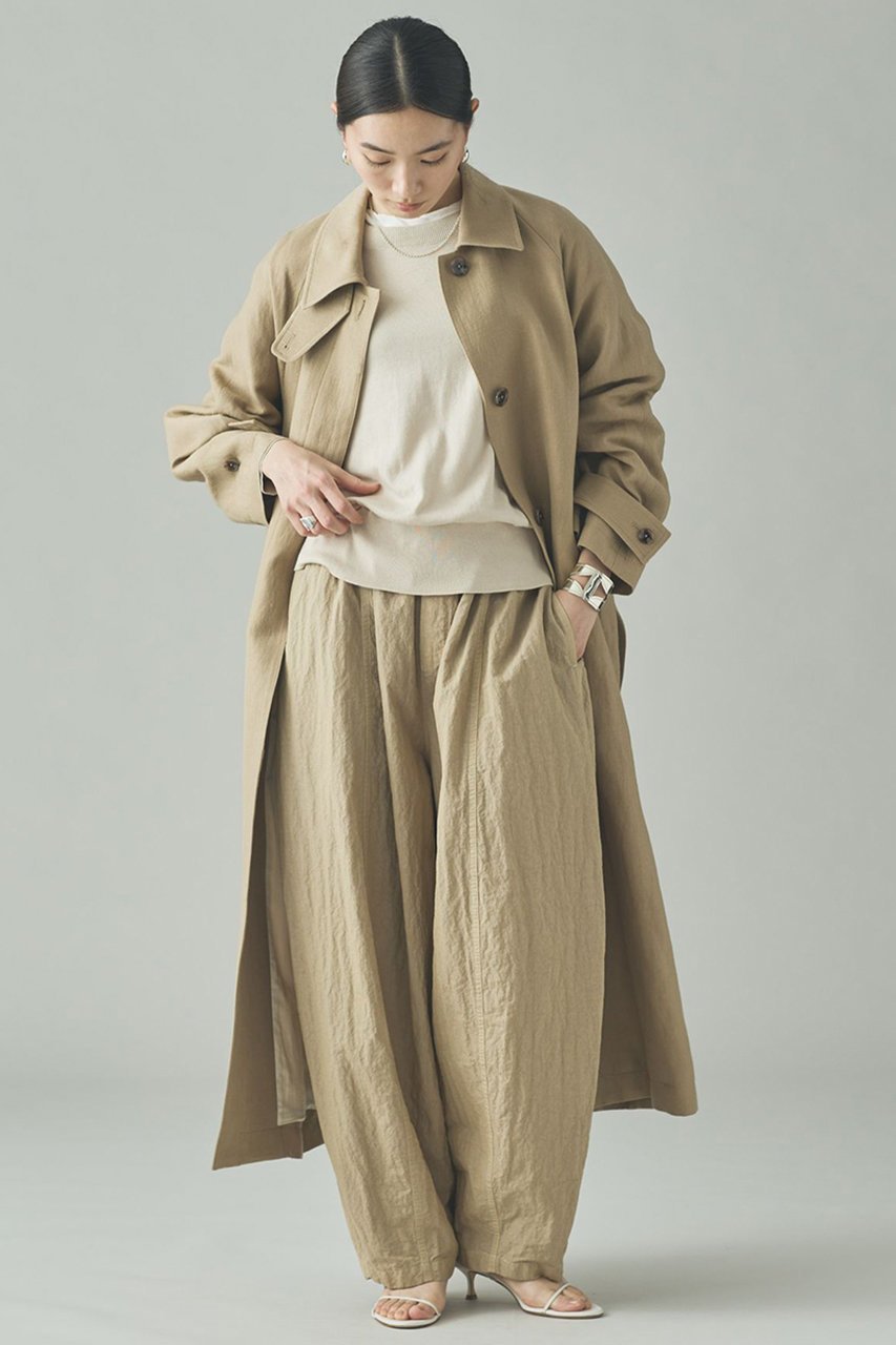 【カレンソロジー/Curensology】のリネンウールステンカラーコート 人気、トレンドファッション・服の通販 founy(ファニー) 　ファッション　Fashion　レディースファッション　Fashion for Women　アウター　Coat / Outerwear Collection　コート・ロングコート・ピーコート　Long Coats, Peacoats & More　おすすめ　Recommended / Our Picks　オックス　Oxford Fabric　スタンド　Stand Collar, Upright Stand　タンブラー　Tumbler, Travel Mug　ブラウジング　Blouson Silhouette, Cinched Waist　ロング　Long, Long-Length　エレガント 上品　Elegant　防寒　Cold Protection, Winter-Ready　other-6|ID: prp329100004807444 ipo3291000000035862381