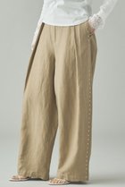 【カレンソロジー/Curensology】のリネンウールスタッズパンツ ベージュ|ID:prp329100004807446