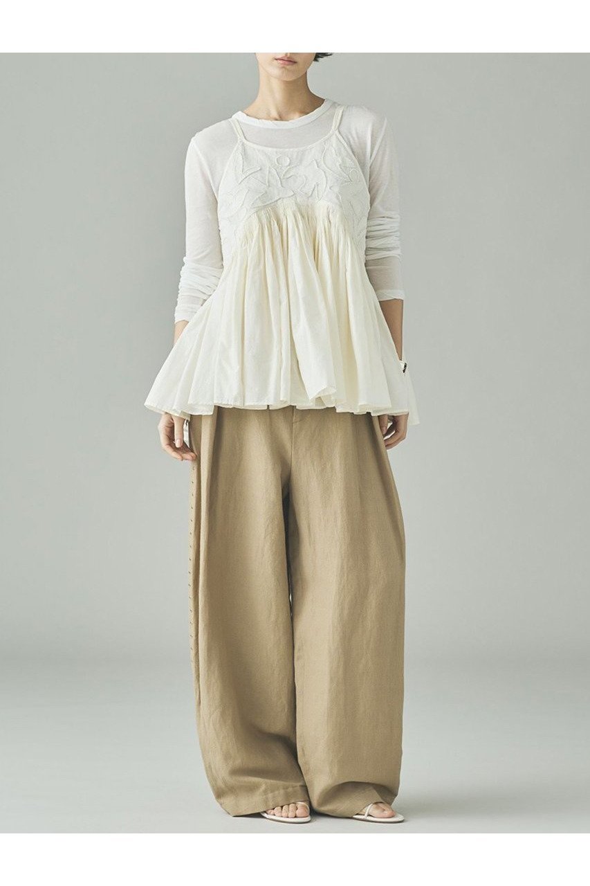 【カレンソロジー/Curensology】のリネンウールスタッズパンツ 人気、トレンドファッション・服の通販 founy(ファニー) 　ファッション　Fashion　レディースファッション　Fashion for Women　パンツ　Pants & Trousers　2026年　2026　オックス　Oxford Fabric　スタッズ　Studs, Metal Accents　バランス　Balance, Style Balance　メタル　Metal, Metal Parts　リネン　Linen, Linen Fabric　ロング　Long, Long-Length　冬　Winter / This Winter　夏　Summer　春　Spring　S/S・春夏　SS, Spring/Summer, Warm Season　other-7|ID: prp329100004807446 ipo3291000000034885594