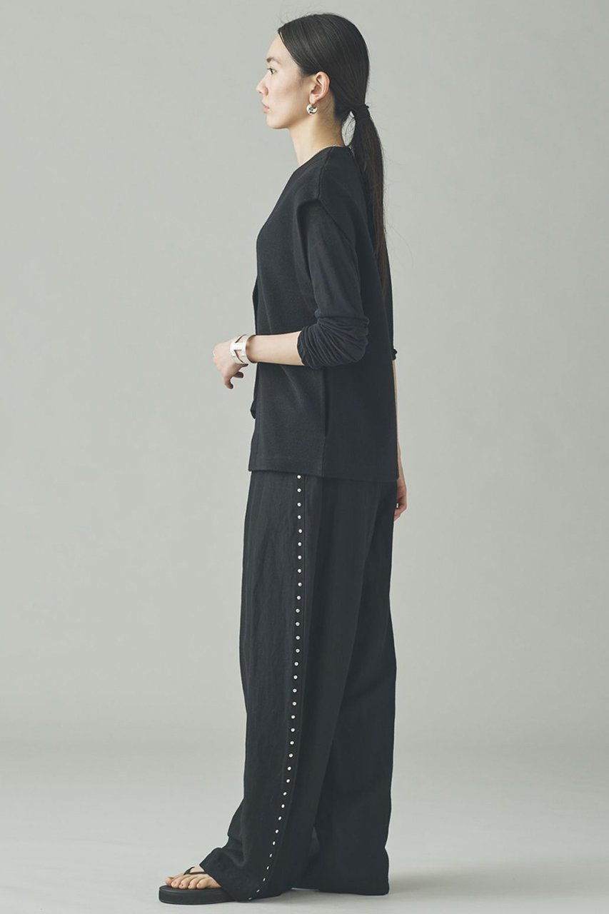 【カレンソロジー/Curensology】のリネンウールスタッズパンツ 人気、トレンドファッション・服の通販 founy(ファニー) 　ファッション　Fashion　レディースファッション　Fashion for Women　パンツ　Pants & Trousers　2026年　2026　オックス　Oxford Fabric　スタッズ　Studs, Metal Accents　バランス　Balance, Style Balance　メタル　Metal, Metal Parts　リネン　Linen, Linen Fabric　ロング　Long, Long-Length　再入荷　Restock / Back in Stock　冬　Winter / This Winter　夏　Summer　春　Spring　S/S・春夏　SS, Spring/Summer, Warm Season　other-5|ID: prp329100004807446 ipo3291000000035445142