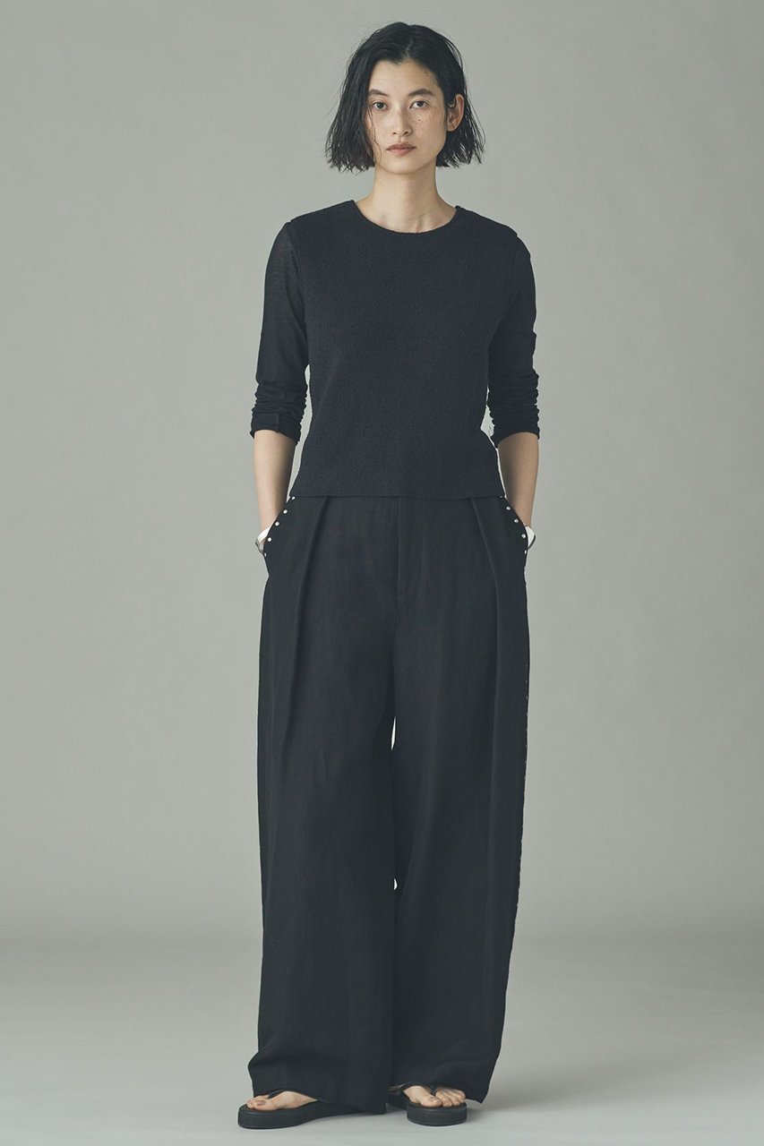 【カレンソロジー/Curensology】のリネンウールスタッズパンツ 人気、トレンドファッション・服の通販 founy(ファニー) 　ファッション　Fashion　レディースファッション　Fashion for Women　パンツ　Pants & Trousers　2026年　2026　オックス　Oxford Fabric　スタッズ　Studs, Metal Accents　バランス　Balance, Style Balance　メタル　Metal, Metal Parts　リネン　Linen, Linen Fabric　ロング　Long, Long-Length　再入荷　Restock / Back in Stock　冬　Winter / This Winter　夏　Summer　春　Spring　S/S・春夏　SS, Spring/Summer, Warm Season　other-7|ID: prp329100004807446 ipo3291000000035445144