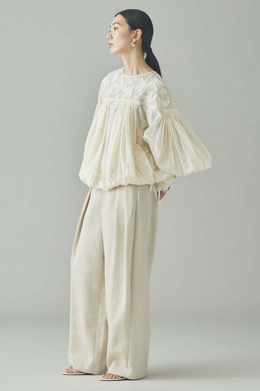 【カレンソロジー/Curensology】のバードシシュウブラウス 人気、トレンドファッション・服の通販 founy(ファニー) 　ファッション　Fashion　レディースファッション　Fashion for Women　トップス・カットソー　Cut & Sew Tops　シャツ・ブラウス・オフィスカジュアル　Elegant Blouses & Button-Ups　2026年　2026　インド　Indian Textile　オーガンジー　Organza Fabric　ショート　Short, Short Length　シルク　Silk, 100% Silk　スリーブ　Sleeve, Long Sleeve / Short Sleeve　ハンド　Hand, Handmade　バランス　Balance, Style Balance　リボン　Ribbon, Bow　エレガント 上品　Elegant　夏　Summer　春　Spring　S/S・春夏　SS, Spring/Summer, Warm Season　other-6|ID: prp329100004807450 ipo3291000000035445150