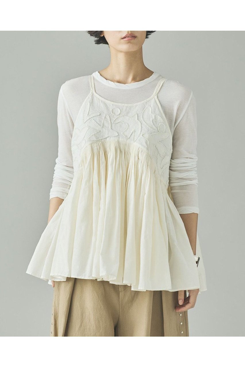 【カレンソロジー/Curensology】のバードシシュウキャミソール インテリア・キッズ・メンズ・レディースファッション・服の通販 founy(ファニー) 　ファッション　Fashion　レディースファッション　Fashion for Women　トップス・カットソー　Cut & Sew Tops　キャミソール&ノースリーブ　Camisoles & Sleeveless Tops　シャツ・ブラウス・オフィスカジュアル　Elegant Blouses & Button-Ups　インド　Indian Textile　インナー　Innerwear　オーガンジー　Organza Fabric　春　Spring　キャミソール　Camisole, Spaghetti Strap Top　シルク　Silk, 100% Silk　スラックス　Slacks, Dress Pants　デニム　Denim, Jeans Material　ノースリーブ　Sleeveless, No-Sleeve　ハンド　Hand, Handmade　ラップ　Wrap, Wrap Design　ロング　Long, Long-Length　S/S・春夏　SS, Spring/Summer, Warm Season　夏　Summer　エレガント 上品　Elegant　2026年　2026　ホワイト|ID: prp329100004807452 ipo3291000000034885622