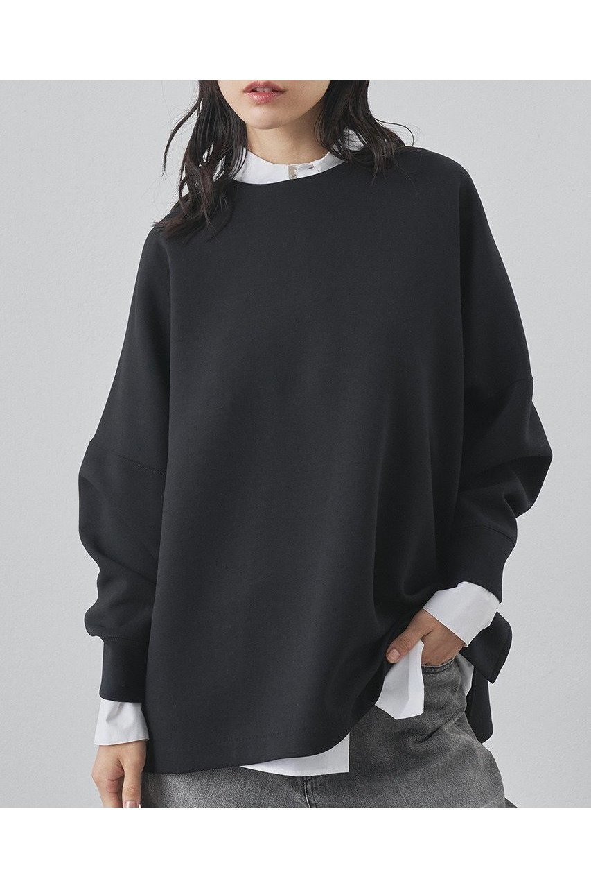 【ウィムガゼット/Whim Gazette】のダブルエアープルオーバー インテリア・キッズ・メンズ・レディースファッション・服の通販 founy(ファニー) 　ファッション　Fashion　レディースファッション　Fashion for Women　トップス・カットソー　Cut & Sew Tops　シャツ・ブラウス・オフィスカジュアル　Elegant Blouses & Button-Ups　ロングTシャツ・Tシャツ　Longline T-Shirts & Tees　カジュアルプルオーバー・ニットトップス　Pullovers & Knit Tops / Casual Pullovers　カットソー・ベーシックTシャツ　Cut-and-Sewn Tops / Stretch Tees & Basics　2026年　2026　クール　Cool, Chic　シンプル　Simple, Minimal　ストレッチ　Stretch, Stretchy Fabric　スリット　Slit, Slit Detail　スリーブ　Sleeve, Long Sleeve / Short Sleeve　ロング　Long, Long-Length　ワイド　Wide, Wide Fit　夏　Summer　春　Spring　S/S・春夏　SS, Spring/Summer, Warm Season　ブラック|ID: prp329100004807454 ipo3291000000034885638