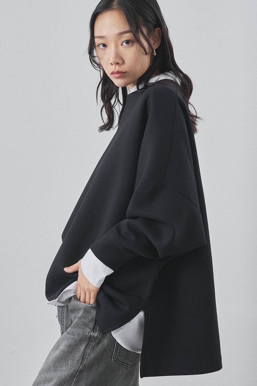 【ウィムガゼット/Whim Gazette】のダブルエアープルオーバー 人気、トレンドファッション・服の通販 founy(ファニー) 　ファッション　Fashion　レディースファッション　Fashion for Women　トップス・カットソー　Cut & Sew Tops　シャツ・ブラウス・オフィスカジュアル　Elegant Blouses & Button-Ups　ロングTシャツ・Tシャツ　Longline T-Shirts & Tees　カジュアルプルオーバー・ニットトップス　Pullovers & Knit Tops / Casual Pullovers　カットソー・ベーシックTシャツ　Cut-and-Sewn Tops / Stretch Tees & Basics　クール　Cool, Chic　シンプル　Simple, Minimal　ストレッチ　Stretch, Stretchy Fabric　スリット　Slit, Slit Detail　スリーブ　Sleeve, Long Sleeve / Short Sleeve　ロング　Long, Long-Length　ワイド　Wide, Wide Fit　再入荷　Restock / Back in Stock　other-2|ID: prp329100004807454 ipo3291000000036138573