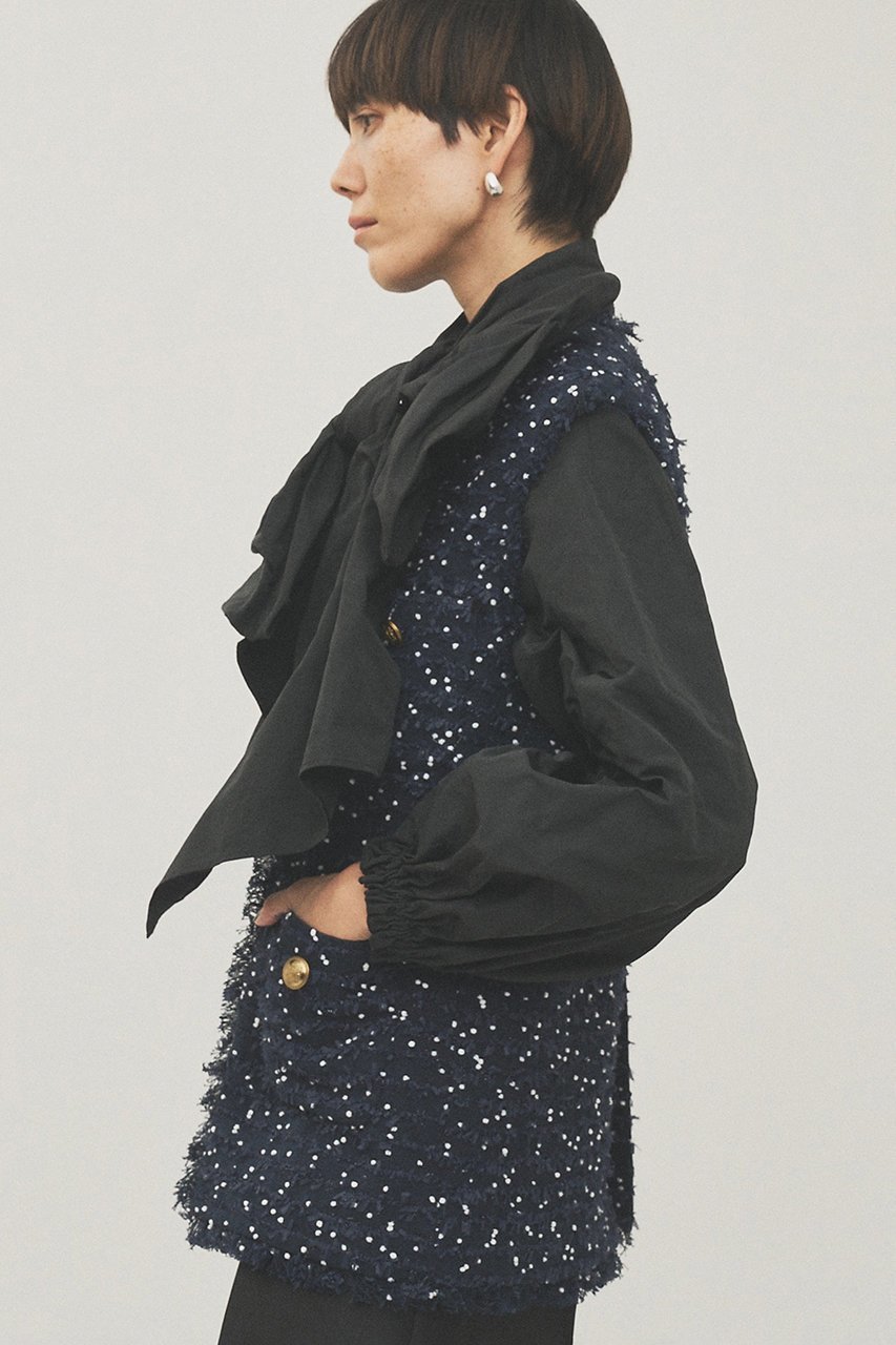 【ウィムガゼット/Whim Gazette】のLINTONフリンジジレ 人気、トレンドファッション・服の通販 founy(ファニー) 　ファッション　Fashion　レディースファッション　Fashion for Women　アウター　Coat / Outerwear Collection　レディースジャケット・軽アウター　Jackets　エレガント 上品　Elegant　ジャケット　Jacket, Outerwear　ツイード　Twill, Twill Weave　フリンジ　Fringe, Tassel　ベスト　Vest, Waistcoat　ポケット　Pocket, Pocket Detail　ランダム　Random, Irregular　セレモニー　Ceremony　other-2|ID: prp329100004807456 ipo3291000000035862410