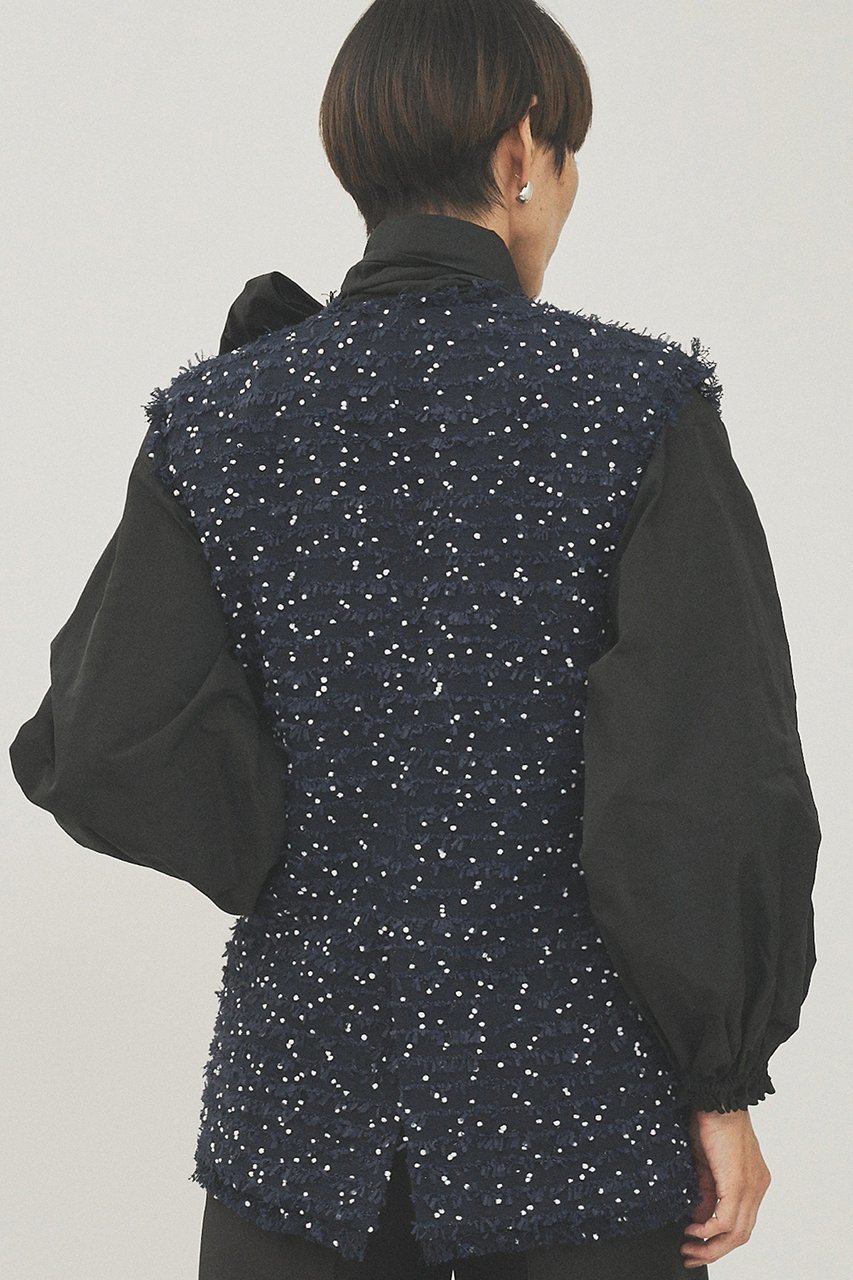 【ウィムガゼット/Whim Gazette】のLINTONフリンジジレ 人気、トレンドファッション・服の通販 founy(ファニー) 　ファッション　Fashion　レディースファッション　Fashion for Women　アウター　Coat / Outerwear Collection　レディースジャケット・軽アウター　Jackets　エレガント 上品　Elegant　ジャケット　Jacket, Outerwear　ツイード　Twill, Twill Weave　フリンジ　Fringe, Tassel　ベスト　Vest, Waistcoat　ポケット　Pocket, Pocket Detail　ランダム　Random, Irregular　セレモニー　Ceremony　other-3|ID: prp329100004807456 ipo3291000000035862411