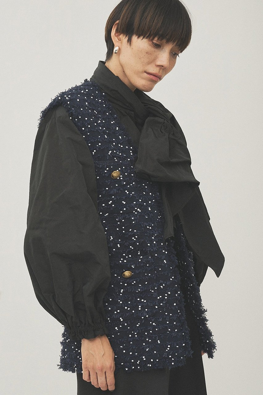 【ウィムガゼット/Whim Gazette】のLINTONフリンジジレ 人気、トレンドファッション・服の通販 founy(ファニー) 　ファッション　Fashion　レディースファッション　Fashion for Women　アウター　Coat / Outerwear Collection　レディースジャケット・軽アウター　Jackets　エレガント 上品　Elegant　ジャケット　Jacket, Outerwear　ツイード　Twill, Twill Weave　フリンジ　Fringe, Tassel　ベスト　Vest, Waistcoat　ポケット　Pocket, Pocket Detail　ランダム　Random, Irregular　セレモニー　Ceremony　other-4|ID: prp329100004807456 ipo3291000000035862412