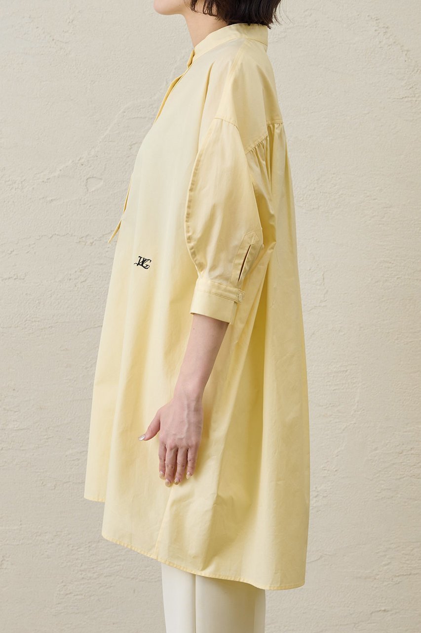 【ウィムガゼット/Whim Gazette】の刺繍チュニックシャツ 人気、トレンドファッション・服の通販 founy(ファニー) 　ファッション　Fashion　レディースファッション　Fashion for Women　トップス・カットソー　Cut & Sew Tops　シャツ・ブラウス・オフィスカジュアル　Elegant Blouses & Button-Ups　イエロー　Yellow　春　Spring　クラシカル　Classical, Vintage-Inspired　ショルダー　Shoulder, Shoulder Strap　スタンド　Stand Collar, Upright Stand　ストライプ　Stripe, Striped Pattern　スリーブ　Sleeve, Long Sleeve / Short Sleeve　チュニック　Tunic, Long Top　デニム　Denim, Jeans Material　ドロップ　Drop Shoulder, Dropped Style　なめらか　Smooth, Silky Texture　フロント　Front, Front Design　ペンシル　Pencil, Pencil Skirt　無地　Plain, Solid Color　レギンス　Leggings, Stretch Pants　ロング　Long, Long-Length　ワンポイント　One Point, Statement Accent　S/S・春夏　SS, Spring/Summer, Warm Season　夏　Summer　2026年　2026　other-6|ID: prp329100004807458 ipo3291000000034885672