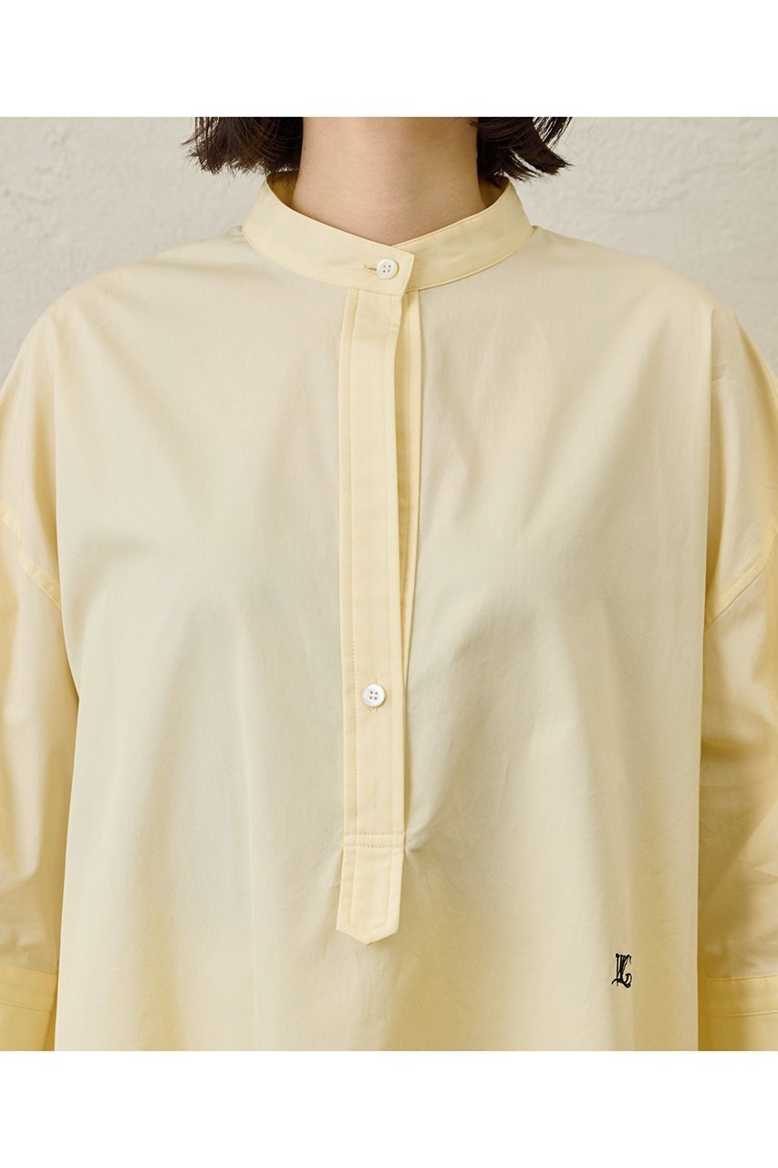 【ウィムガゼット/Whim Gazette】の刺繍チュニックシャツ 人気、トレンドファッション・服の通販 founy(ファニー) 　ファッション　Fashion　レディースファッション　Fashion for Women　トップス・カットソー　Cut & Sew Tops　シャツ・ブラウス・オフィスカジュアル　Elegant Blouses & Button-Ups　イエロー　Yellow　春　Spring　クラシカル　Classical, Vintage-Inspired　ショルダー　Shoulder, Shoulder Strap　スタンド　Stand Collar, Upright Stand　ストライプ　Stripe, Striped Pattern　スリーブ　Sleeve, Long Sleeve / Short Sleeve　チュニック　Tunic, Long Top　デニム　Denim, Jeans Material　ドロップ　Drop Shoulder, Dropped Style　なめらか　Smooth, Silky Texture　フロント　Front, Front Design　ペンシル　Pencil, Pencil Skirt　無地　Plain, Solid Color　レギンス　Leggings, Stretch Pants　ロング　Long, Long-Length　ワンポイント　One Point, Statement Accent　S/S・春夏　SS, Spring/Summer, Warm Season　夏　Summer　2026年　2026　other-8|ID: prp329100004807458 ipo3291000000034885676