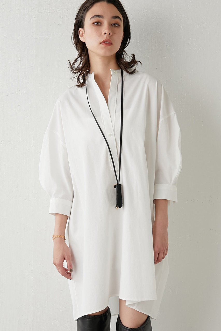 【ウィムガゼット/Whim Gazette】の刺繍チュニックシャツ 人気、トレンドファッション・服の通販 founy(ファニー) 　ファッション　Fashion　レディースファッション　Fashion for Women　トップス・カットソー　Cut & Sew Tops　シャツ・ブラウス・オフィスカジュアル　Elegant Blouses & Button-Ups　イエロー　Yellow　クラシカル　Classical, Vintage-Inspired　ショルダー　Shoulder, Shoulder Strap　スタンド　Stand Collar, Upright Stand　スリーブ　Sleeve, Long Sleeve / Short Sleeve　チュニック　Tunic, Long Top　デニム　Denim, Jeans Material　ドロップ　Drop Shoulder, Dropped Style　フロント　Front, Front Design　ペンシル　Pencil, Pencil Skirt　レギンス　Leggings, Stretch Pants　ロング　Long, Long-Length　ワンポイント　One Point, Statement Accent　 other-1|ID: prp329100004807458 ipo3291000000036092969