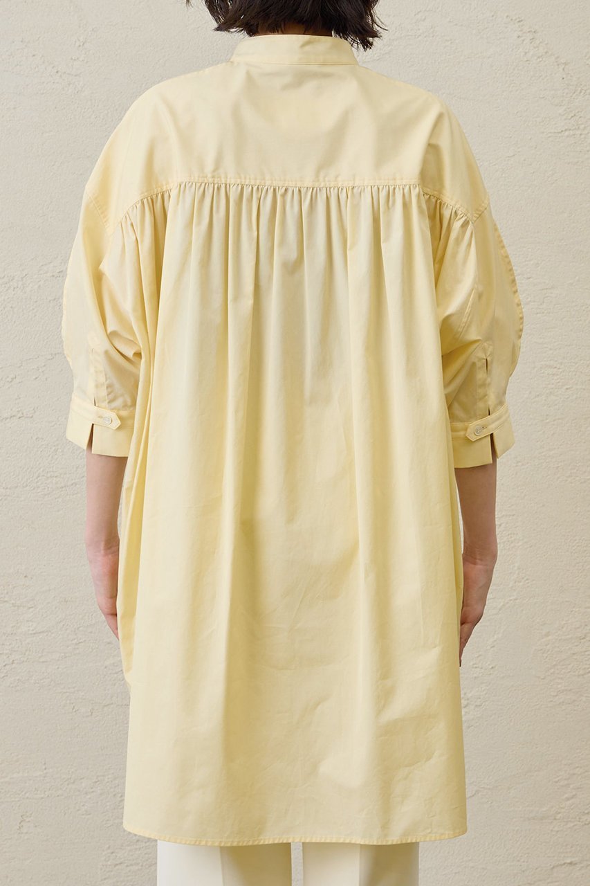 【ウィムガゼット/Whim Gazette】の刺繍チュニックシャツ 人気、トレンドファッション・服の通販 founy(ファニー) 　ファッション　Fashion　レディースファッション　Fashion for Women　トップス・カットソー　Cut & Sew Tops　シャツ・ブラウス・オフィスカジュアル　Elegant Blouses & Button-Ups　イエロー　Yellow　クラシカル　Classical, Vintage-Inspired　ショルダー　Shoulder, Shoulder Strap　スタンド　Stand Collar, Upright Stand　スリーブ　Sleeve, Long Sleeve / Short Sleeve　チュニック　Tunic, Long Top　デニム　Denim, Jeans Material　ドロップ　Drop Shoulder, Dropped Style　フロント　Front, Front Design　ペンシル　Pencil, Pencil Skirt　レギンス　Leggings, Stretch Pants　ロング　Long, Long-Length　ワンポイント　One Point, Statement Accent　other-7|ID: prp329100004807458 ipo3291000000036165736