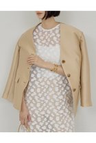 【ガリャルダガランテ/GALLARDAGALANTE】の【セットアップ対応】シルキーダブルクロスジャケット ベージュ|ID:prp329100004807463