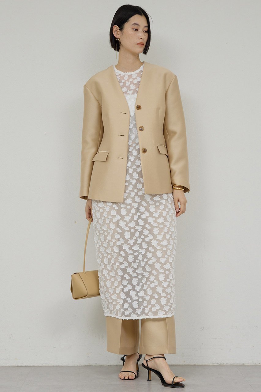 【ガリャルダガランテ/GALLARDAGALANTE】の【セットアップ対応】シルキーダブルクロスジャケット 人気、トレンドファッション・服の通販 founy(ファニー) 　ファッション　Fashion　レディースファッション　Fashion for Women　アウター　Coat / Outerwear Collection　レディースジャケット・軽アウター　Jackets　エレガント 上品　Elegant　シェイプ　Shape, Slim Fit　ジャケット　Jacket, Outerwear　スマート　Smart, Elegant　セットアップ　Set-Up, Coordinated Outfit　other-3|ID: prp329100004807463 ipo3291000000035862426