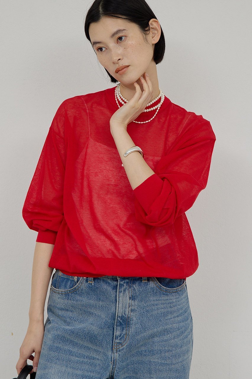 【ガリャルダガランテ/GALLARDAGALANTE】のコットンシアーニット 人気、トレンドファッション・服の通販 founy(ファニー) 　ファッション　Fashion　レディースファッション　Fashion for Women　トップス・カットソー　Cut & Sew Tops　ニット　Knit Tops & Sweaters　カジュアルプルオーバー・ニットトップス　Pullovers & Knit Tops / Casual Pullovers　2026年　2026　エレガント 上品　Elegant　シアー　Sheer, See-Through　トレンド　Trend, Trending Now　夏　Summer　春　Spring　S/S・春夏　SS, Spring/Summer, Warm Season　other-5|ID: prp329100004807465 ipo3291000000034885713