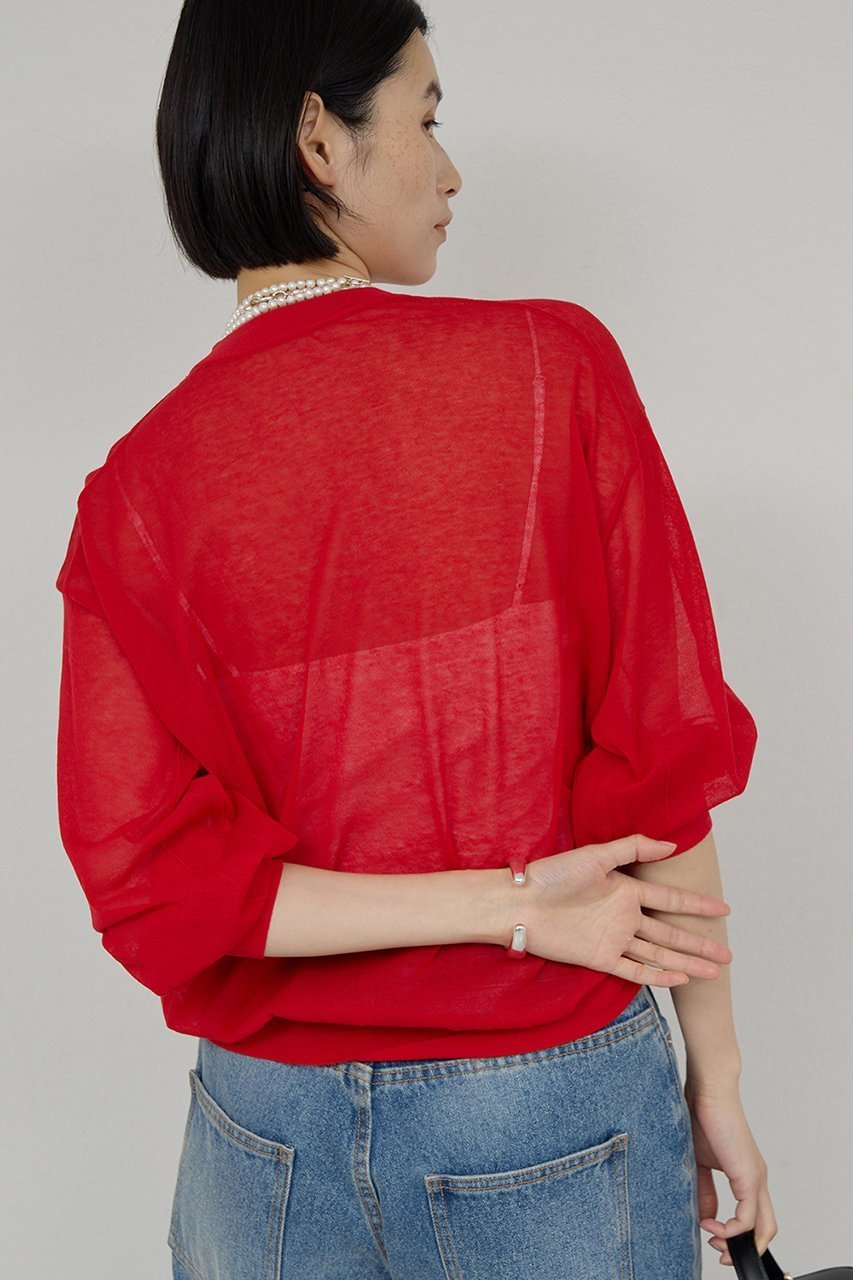 【ガリャルダガランテ/GALLARDAGALANTE】のコットンシアーニット 人気、トレンドファッション・服の通販 founy(ファニー) 　ファッション　Fashion　レディースファッション　Fashion for Women　トップス・カットソー　Cut & Sew Tops　ニット　Knit Tops & Sweaters　カジュアルプルオーバー・ニットトップス　Pullovers & Knit Tops / Casual Pullovers　2026年　2026　エレガント 上品　Elegant　シアー　Sheer, See-Through　トレンド　Trend, Trending Now　夏　Summer　春　Spring　S/S・春夏　SS, Spring/Summer, Warm Season　other-7|ID: prp329100004807465 ipo3291000000034885716