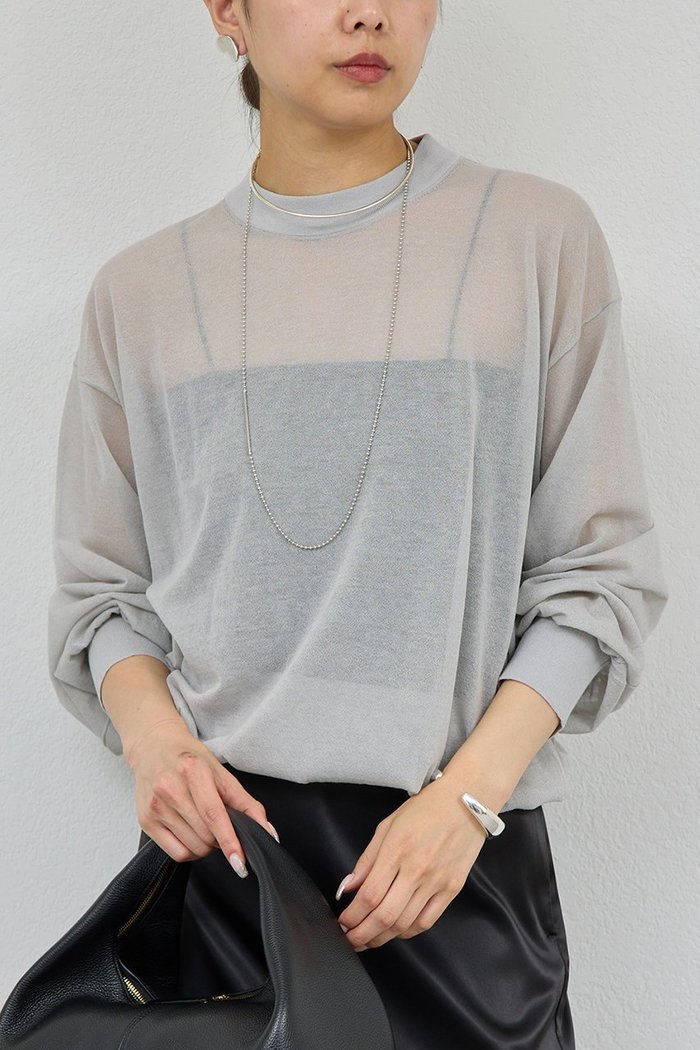 【ガリャルダガランテ/GALLARDAGALANTE】のコットンシアーニット インテリア・キッズ・メンズ・レディースファッション・服の通販 founy(ファニー) https://founy.com/ ファッション Fashion レディースファッション Fashion for Women トップス・カットソー Cut & Sew Tops ニット Knit Tops & Sweaters カジュアルプルオーバー・ニットトップス Pullovers & Knit Tops / Casual Pullovers 2026年 2026 エレガント 上品 Elegant シアー Sheer, See-Through トレンド Trend, Trending Now 夏 Summer 春 Spring S/S・春夏 SS, Spring/Summer, Warm Season |ID: prp329100004807465 ipo3291000000036138578