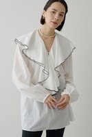 【ウィムガゼット/Whim Gazette】のローンフリルブラウス 人気、トレンドファッション・服の通販 founy(ファニー) ファッション Fashion レディースファッション Fashion for Women トップス・カットソー Cut & Sew Tops シャツ・ブラウス・オフィスカジュアル Elegant Blouses & Button-Ups 2026年 2026 インナー Innerwear スリーブ Sleeve, Long Sleeve / Short Sleeve デニム Denim, Jeans Material バランス Balance, Style Balance フェミニン Feminine, Girly フリル Frill, Ruffle ボトム Bottoms, Lower Wear ロング Long, Long-Length エレガント 上品 Elegant 夏 Summer 春 Spring S/S・春夏 SS, Spring/Summer, Warm Season |ID:prp329100004807473