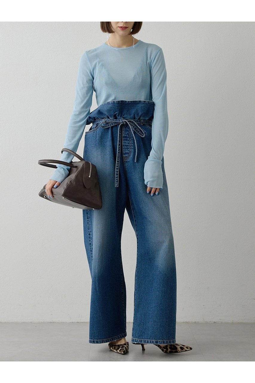 【ウィムガゼット/Whim Gazette】のフリルデニムパンツ 人気、トレンドファッション・服の通販 founy(ファニー) 　ファッション　Fashion　レディースファッション　Fashion for Women　パンツ　Pants & Trousers　デニムパンツ・ジーンズ・美脚デニム　Denim Jeans & Pants　ヴィンテージ　Vintage Style　春　Spring　ダメージ　Distressed, Destroyed　デニム　Denim, Jeans Material　フェミニン　Feminine, Girly　フリル　Frill, Ruffle　S/S・春夏　SS, Spring/Summer, Warm Season　夏　Summer　2026年　2026　other-5|ID: prp329100004807475 ipo3291000000034885785