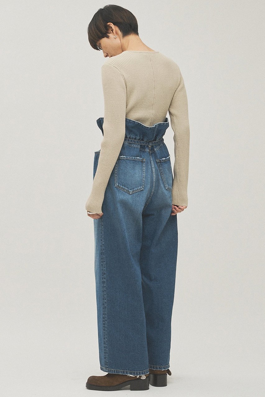 【ウィムガゼット/Whim Gazette】のフリルデニムパンツ 人気、トレンドファッション・服の通販 founy(ファニー) 　ファッション　Fashion　レディースファッション　Fashion for Women　パンツ　Pants & Trousers　デニムパンツ・ジーンズ・美脚デニム　Denim Jeans & Pants　ダメージ　Distressed, Destroyed　デニム　Denim, Jeans Material　フェミニン　Feminine, Girly　フリル　Frill, Ruffle　ヴィンテージ　Vintage Style　other-3|ID: prp329100004807475 ipo3291000000036138601