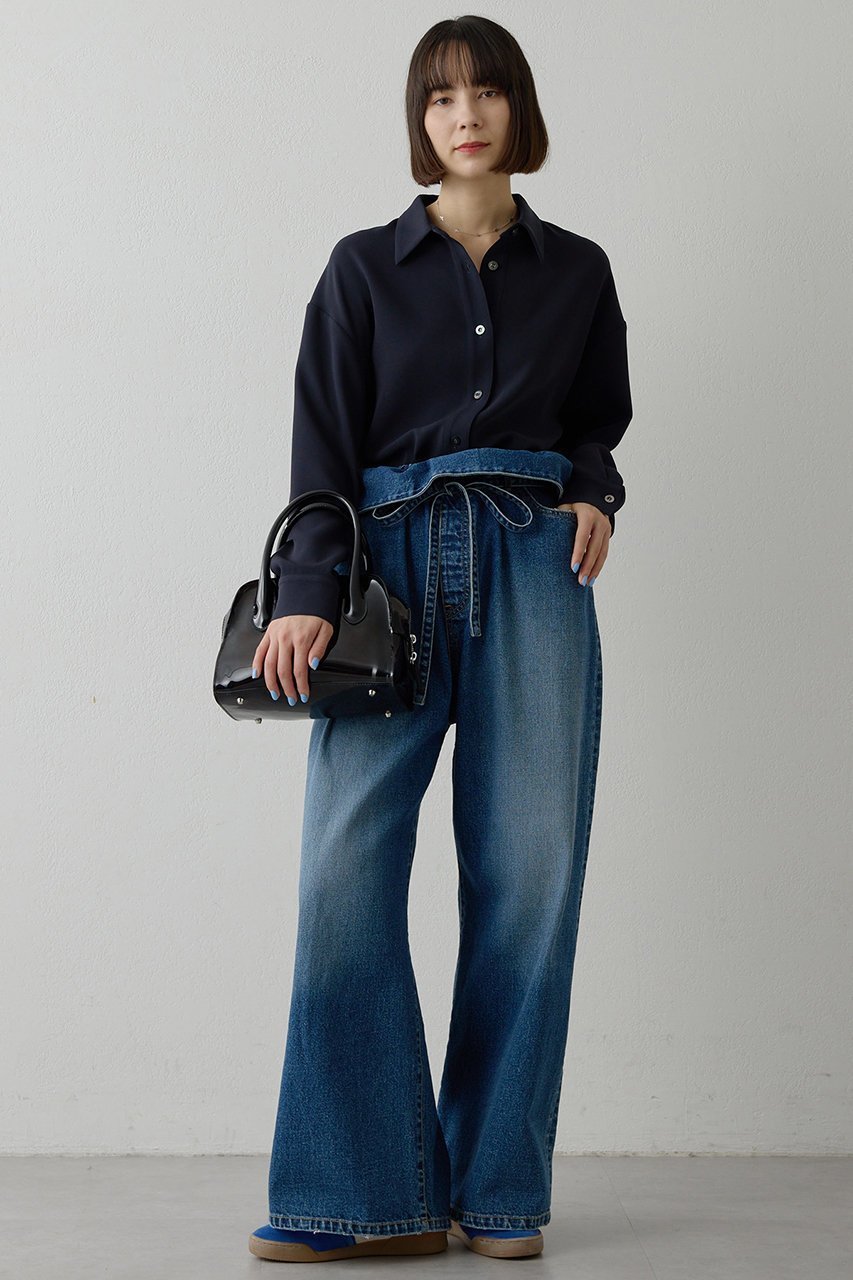 【ウィムガゼット/Whim Gazette】のフリルデニムパンツ 人気、トレンドファッション・服の通販 founy(ファニー) 　ファッション　Fashion　レディースファッション　Fashion for Women　パンツ　Pants & Trousers　デニムパンツ・ジーンズ・美脚デニム　Denim Jeans & Pants　ダメージ　Distressed, Destroyed　デニム　Denim, Jeans Material　フェミニン　Feminine, Girly　フリル　Frill, Ruffle　ヴィンテージ　Vintage Style　other-4|ID: prp329100004807475 ipo3291000000036138602