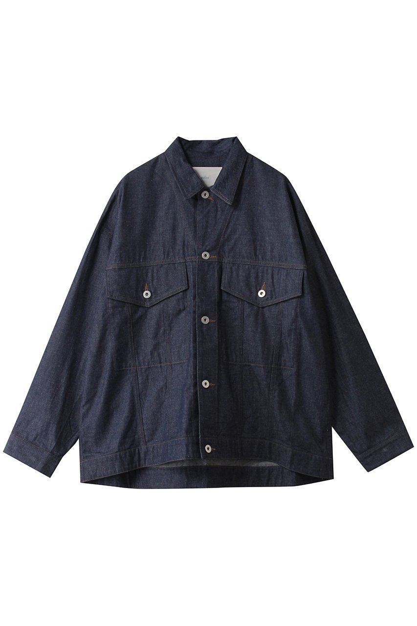【ミディウミ/MidiUmi】のwide denim JK ジャケット インテリア・キッズ・メンズ・レディースファッション・服の通販 founy(ファニー) 　ファッション　Fashion　レディースファッション　Fashion for Women　アウター　Coat / Outerwear Collection　レディースジャケット・軽アウター　Jackets　ジャケット　Jacket, Outerwear　デニム　Denim, Jeans Material　バランス　Balance, Style Balance　ミックス　Mix, Mixed Style　リラックス　Relax, Relaxed Fit　navy|ID: prp329100004807482 ipo3291000000035862462