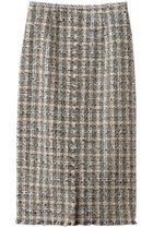 【ベイジ,/BEIGE,】のBERYL(ベリル)/ファンシーツイード Iラインスカート 大人の最旬トレンドファッション＆コーディネート founy(ファウニー) ファッション Fashion レディースファッション Fashion for Women スカート Skirts エレガント 上品 Elegant シンプル Simple, Minimal ツイード Twill, Twill Weave フリンジ Fringe, Tassel ラグジュアリー Luxury, Elegant thumbnail Khaki Mix|ID: prp329100004807491 ipo3291000000036950152