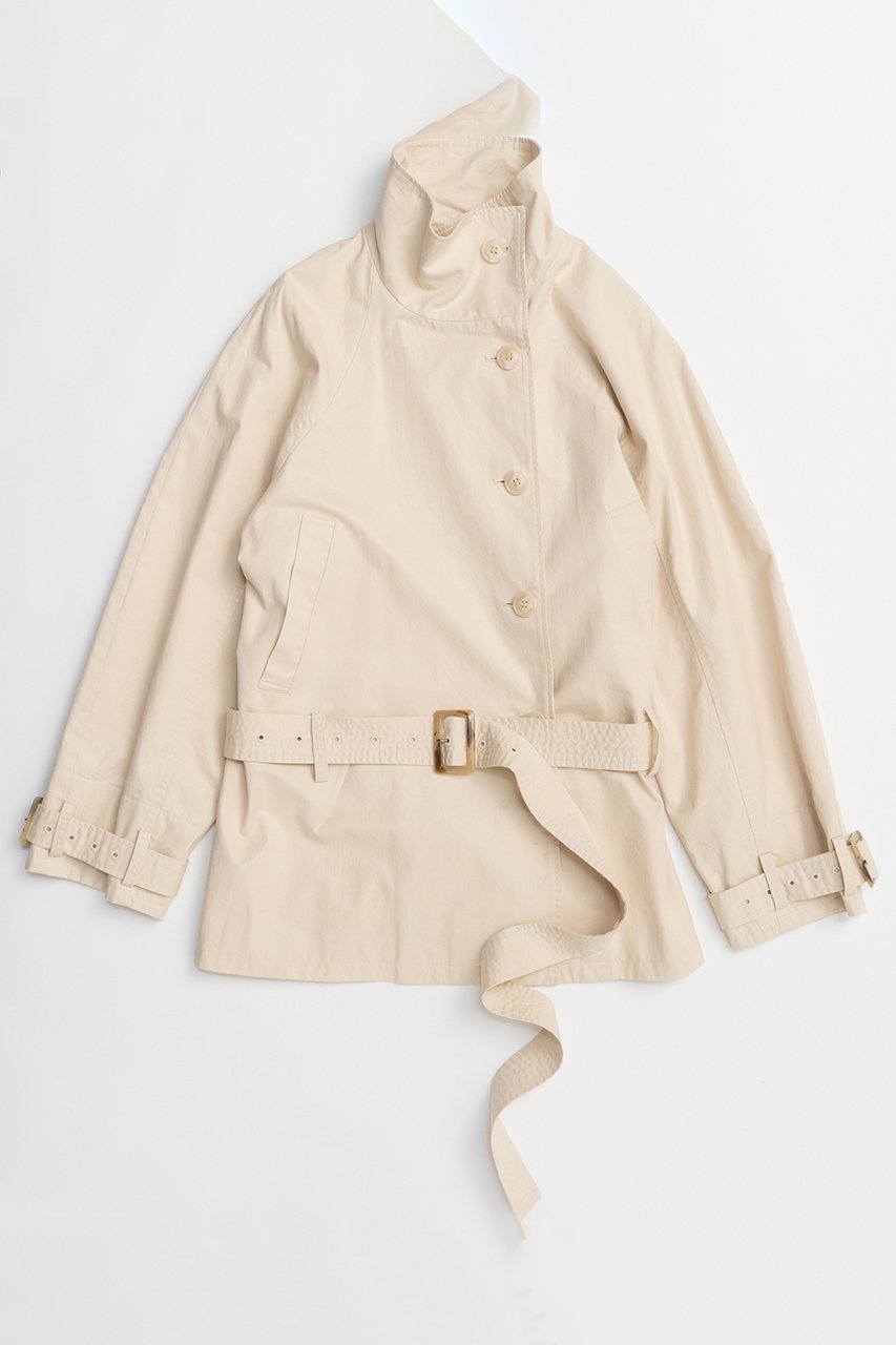【メゾンスペシャル/MAISON SPECIAL】のShort Trench Coat/ショートトレンチコート インテリア・キッズ・メンズ・レディースファッション・服の通販 founy(ファニー) 　ファッション　Fashion　レディースファッション　Fashion for Women　アウター　Coat / Outerwear Collection　コート・ロングコート・ピーコート　Long Coats, Peacoats & More　トレンチコート / 春秋の定番アウター　Trench Coats　インナー　Innerwear　春　Spring　軽量　Lightweight, Ultra Light　ショート　Short, Short Length　スタンド　Stand Collar, Upright Stand　ツイル　Twist, Twisted Detail　バランス　Balance, Style Balance　ブラウジング　Blouson Silhouette, Cinched Waist　S/S・春夏　SS, Spring/Summer, Warm Season　おすすめ　Recommended / Our Picks　夏　Summer　2026年　2026　IVR(アイボリー)|ID: prp329100004807499 ipo3291000000034886213