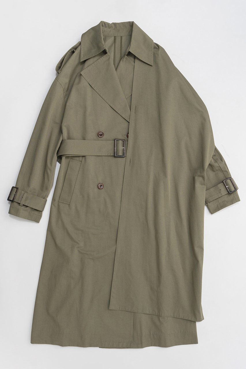【メゾンスペシャル/MAISON SPECIAL】のDrape Skirt Long Trench Coat/ドレープスカーフロングトレンチコート インテリア・キッズ・メンズ・レディースファッション・服の通販 founy(ファニー) 　ファッション　Fashion　レディースファッション　Fashion for Women　アウター　Coat / Outerwear Collection　コート・ロングコート・ピーコート　Long Coats, Peacoats & More　トレンチコート / 春秋の定番アウター　Trench Coats　2026年　2026　フォーマル　Formal, Dressy　マフラー　Scarf, Muffler　ロング　Long, Long-Length　夏　Summer　春　Spring　S/S・春夏　SS, Spring/Summer, Warm Season　KHK(カーキ)|ID: prp329100004807500 ipo3291000000034886223