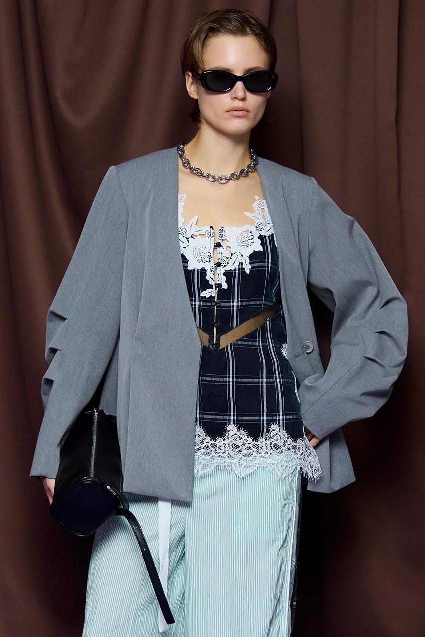 【メゾンスペシャル/MAISON SPECIAL】のShaped Cocoon Sleeve Jacket/シェイプコクーンスリーブジャケット 人気、トレンドファッション・服の通販 founy(ファニー) 　ファッション　Fashion　レディースファッション　Fashion for Women　アウター　Coat / Outerwear Collection　レディースジャケット・軽アウター　Jackets　シェイプ　Shape, Slim Fit　ジャケット　Jacket, Outerwear　パターン　Pattern, Design Print　other-8|ID: prp329100004807503 ipo3291000000036658103