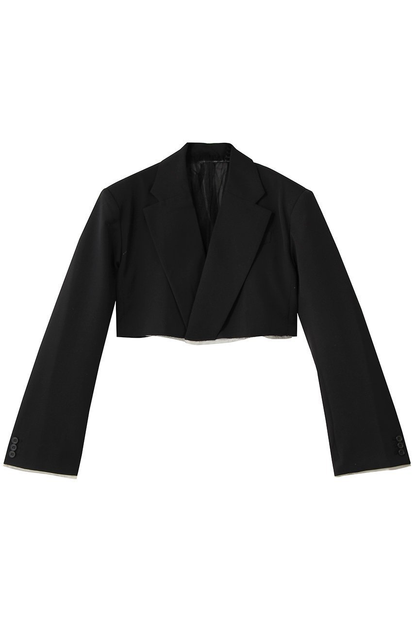 【メゾンスペシャル/MAISON SPECIAL】のBack-Tulle Short Jacket/バックチュールショートジャケット インテリア・キッズ・メンズ・レディースファッション・服の通販 founy(ファニー) 　ファッション　Fashion　レディースファッション　Fashion for Women　アウター　Coat / Outerwear Collection　レディースジャケット・軽アウター　Jackets　春　Spring　ショート　Short, Short Length　ジャケット　Jacket, Outerwear　チュール　Tulip, Tulip Motif　ボトム　Bottoms, Lower Wear　S/S・春夏　SS, Spring/Summer, Warm Season　夏　Summer　2026年　2026　BLK(ブラック)|ID: prp329100004807504 ipo3291000000035619053